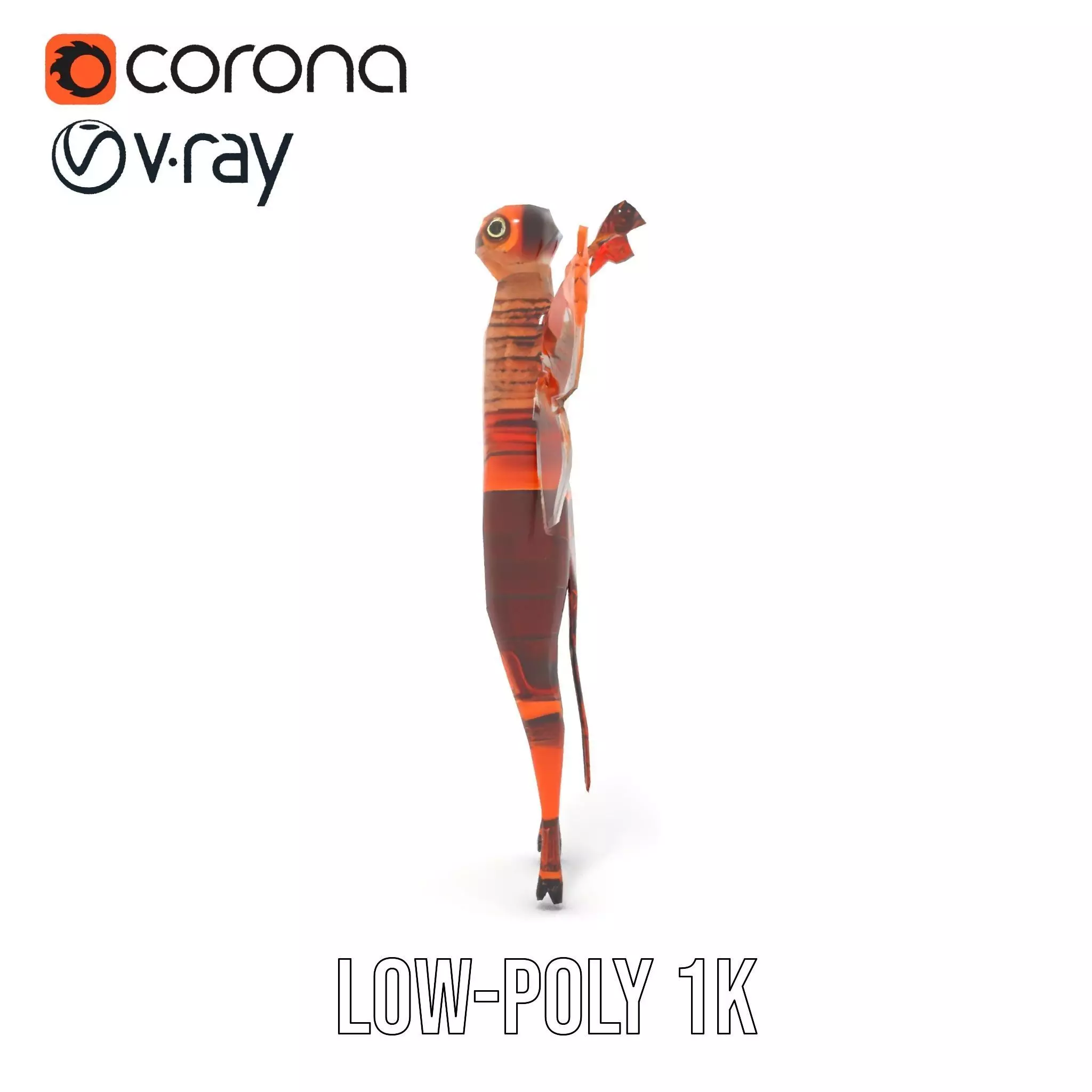 Dragonfly Hybrid Unique model pack Low-poly 3D model_27