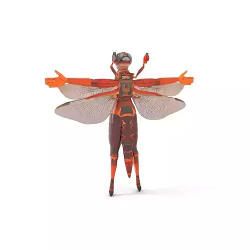 Dragonfly Hybrid Unique model pack Low-poly 3D model