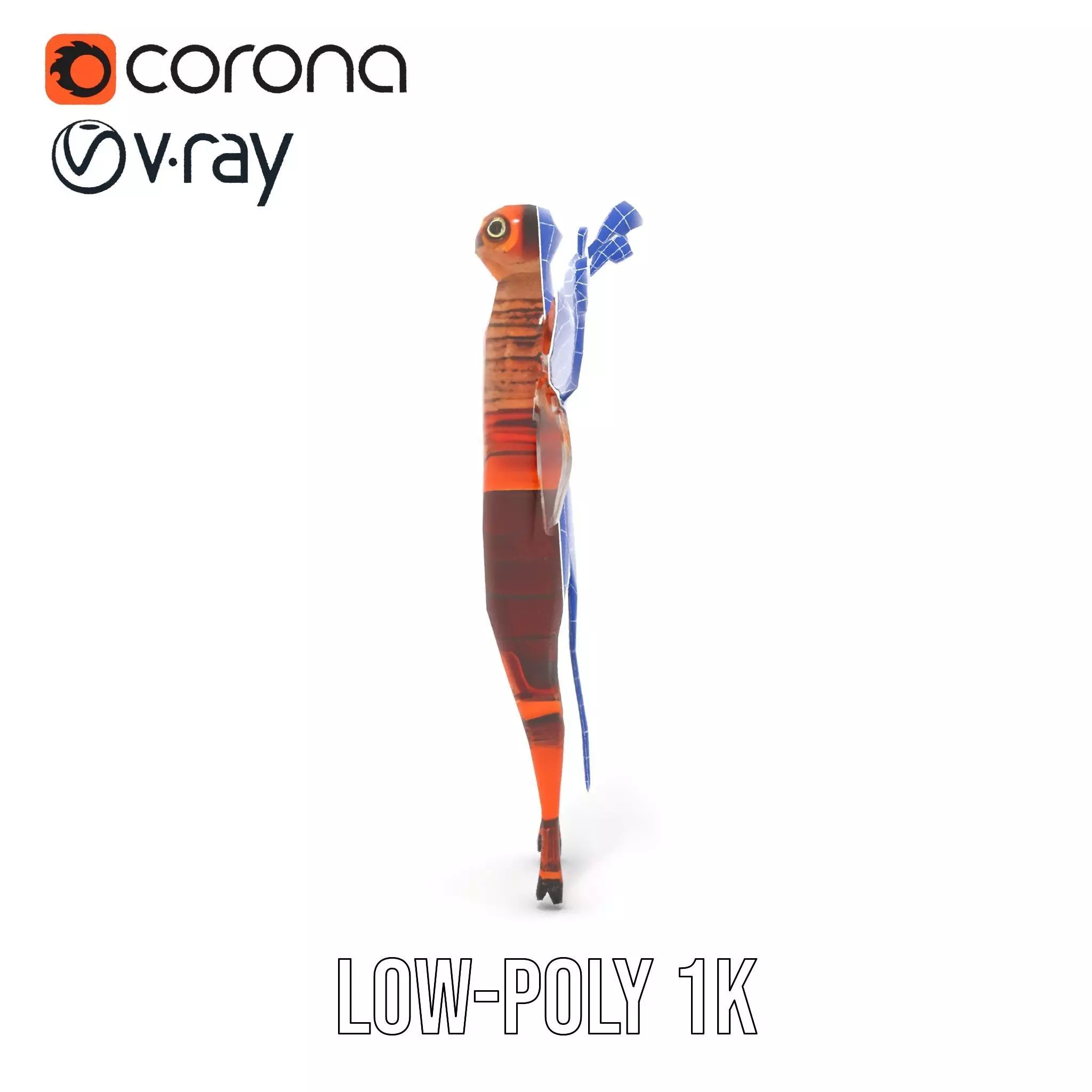 Dragonfly Hybrid Unique model pack Low-poly 3D model_30