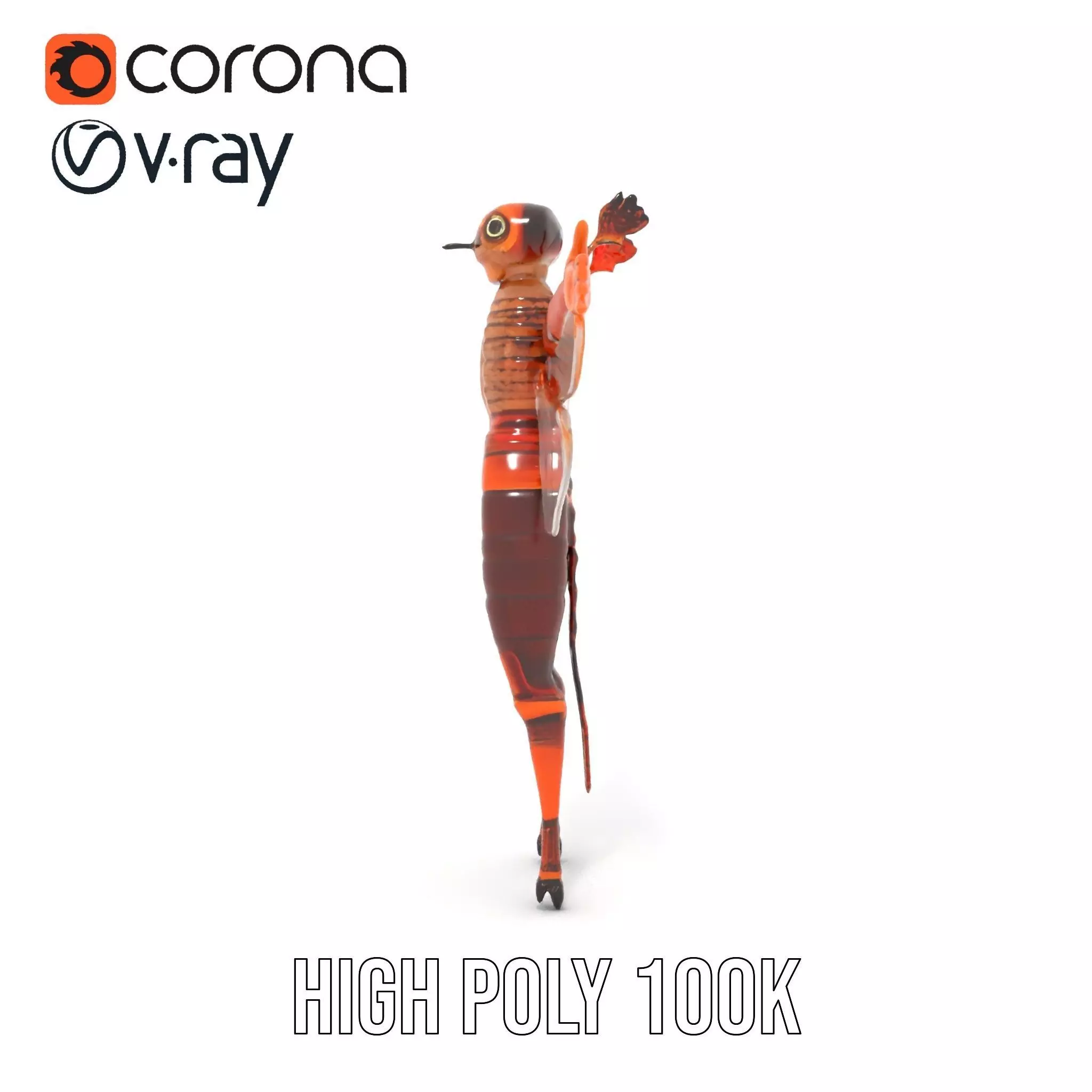 Dragonfly Hybrid Unique model pack Low-poly 3D model_19