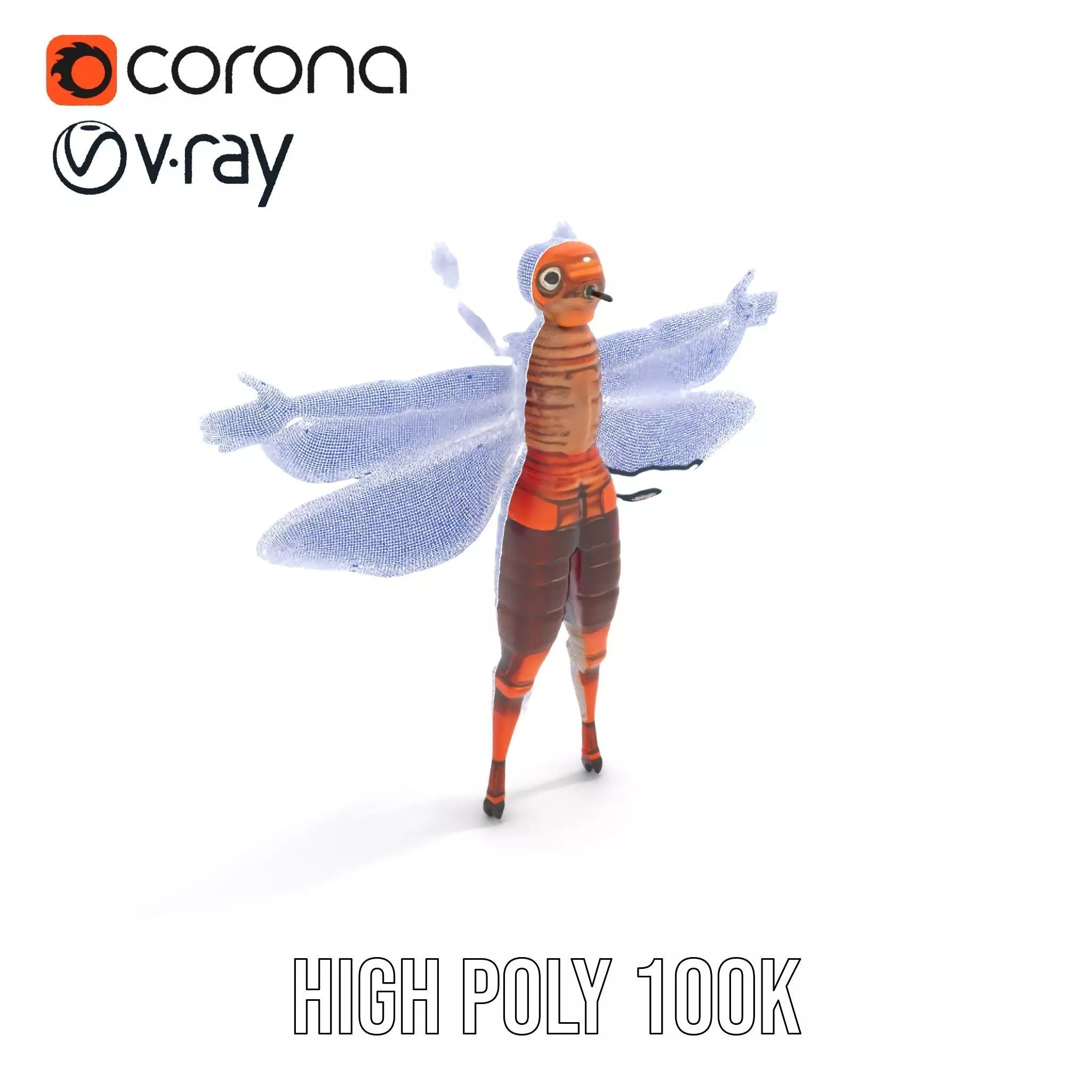 Dragonfly Hybrid Unique model pack Low-poly 3D model_22