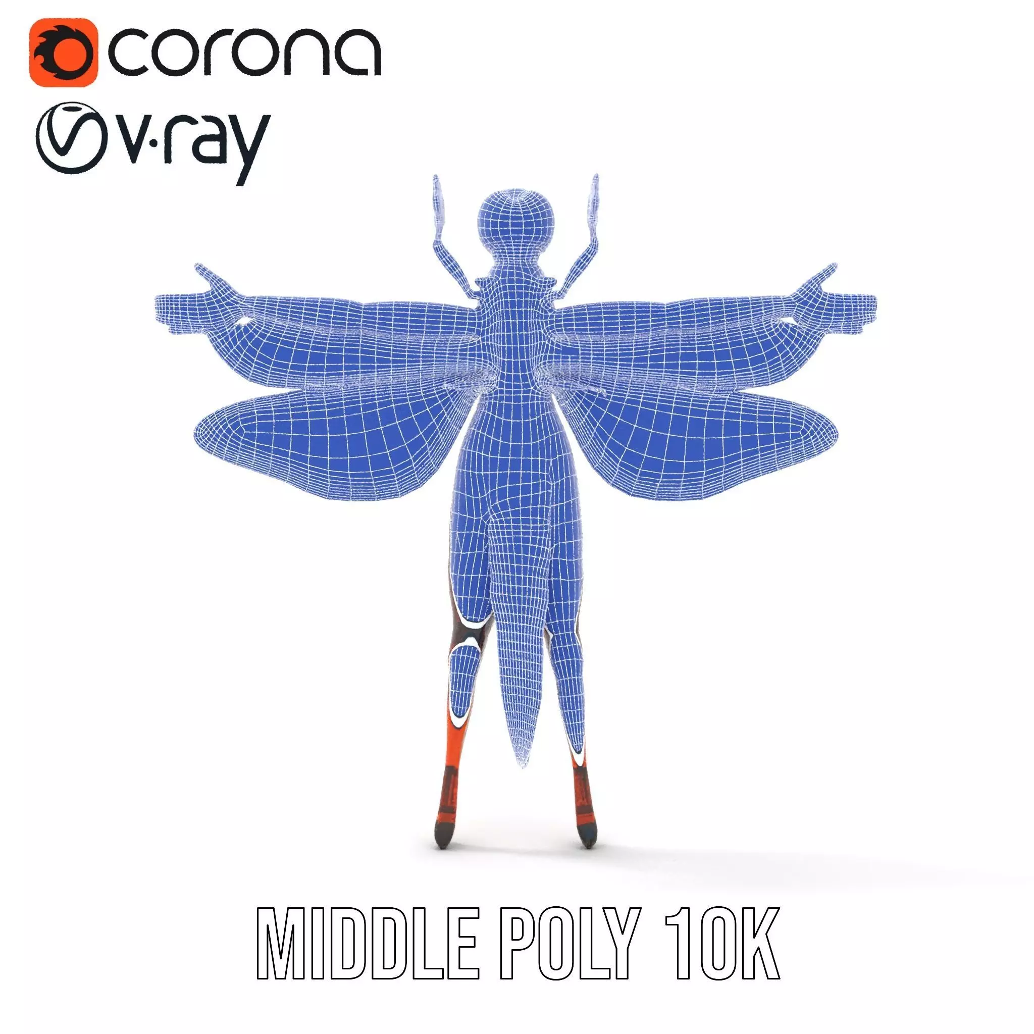 Dragonfly Hybrid Unique model pack Low-poly 3D model_17