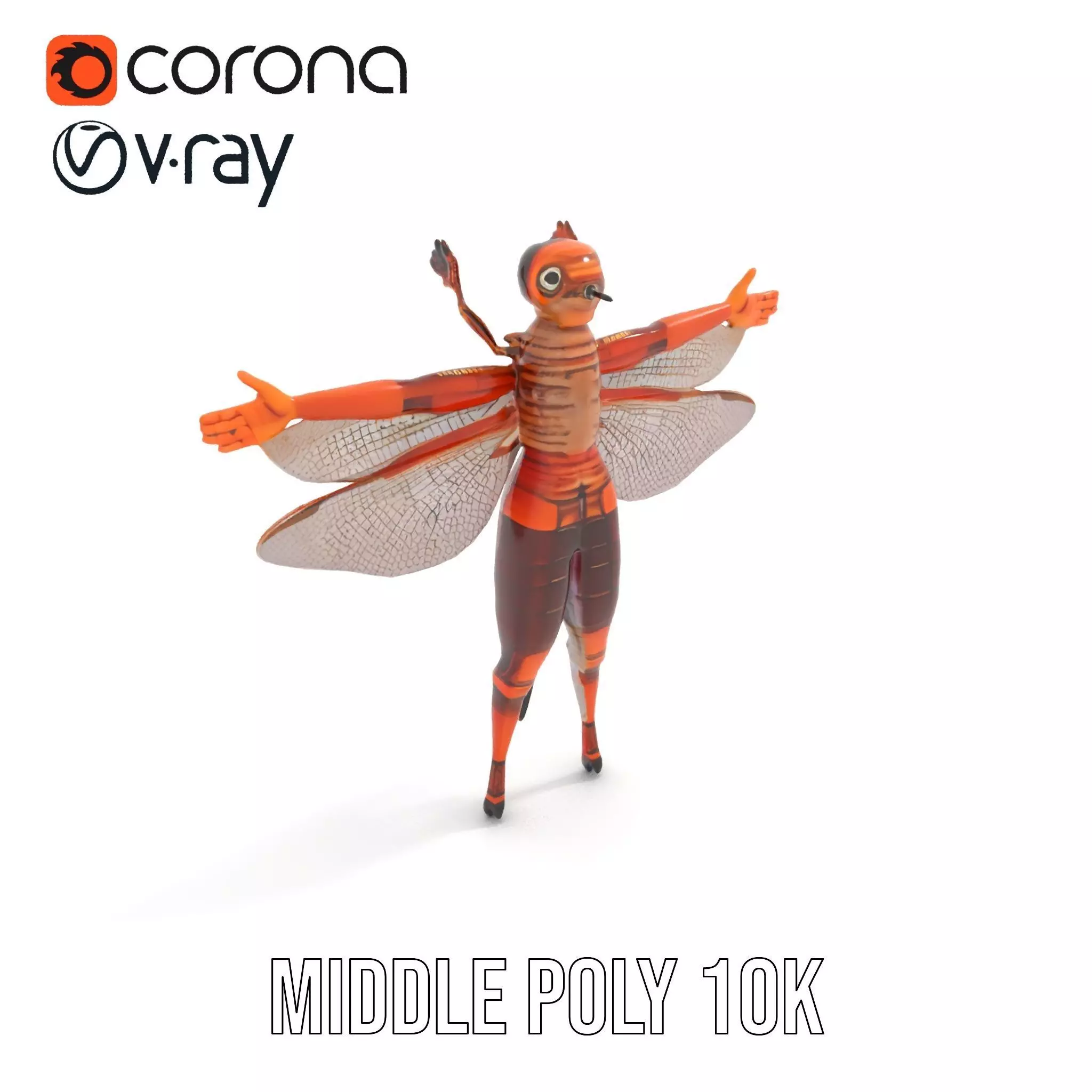 Dragonfly Hybrid Unique model pack Low-poly 3D model_20