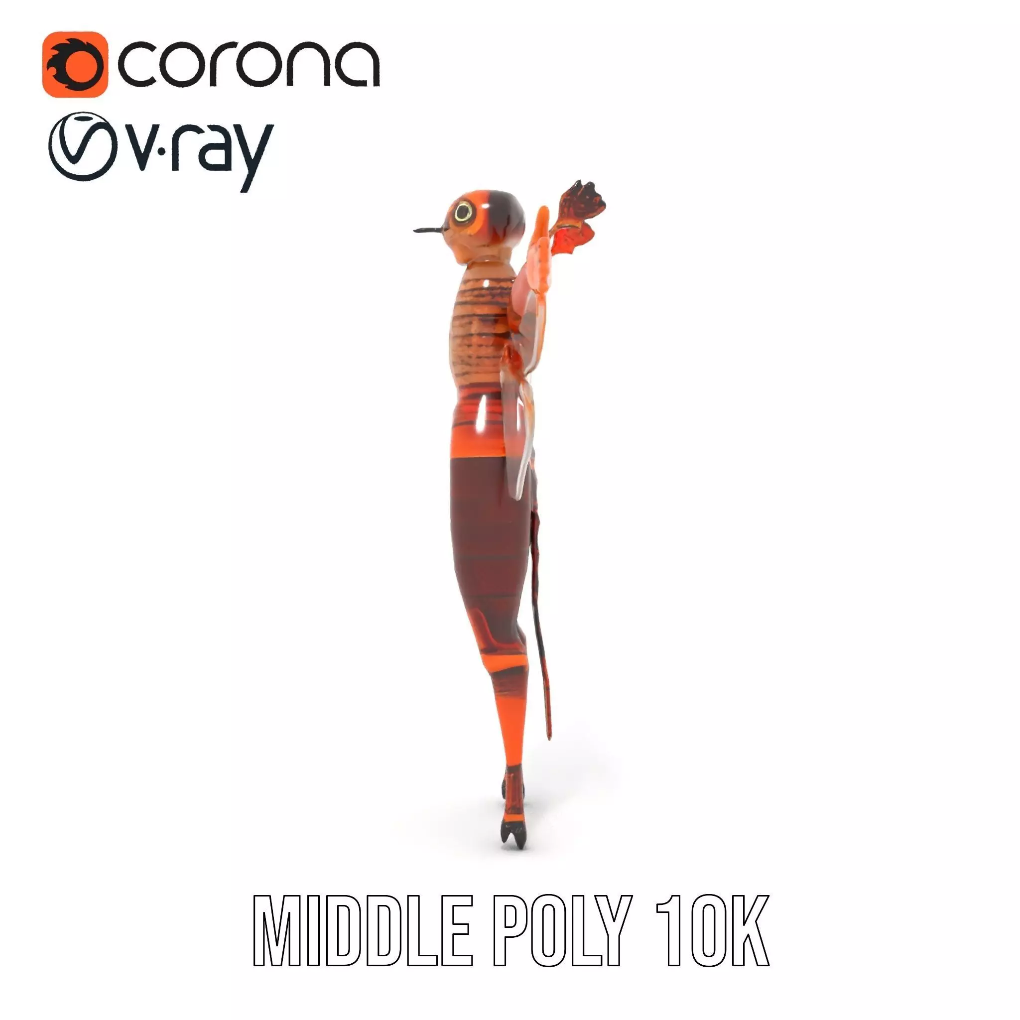 Dragonfly Hybrid Unique model pack Low-poly 3D model_11