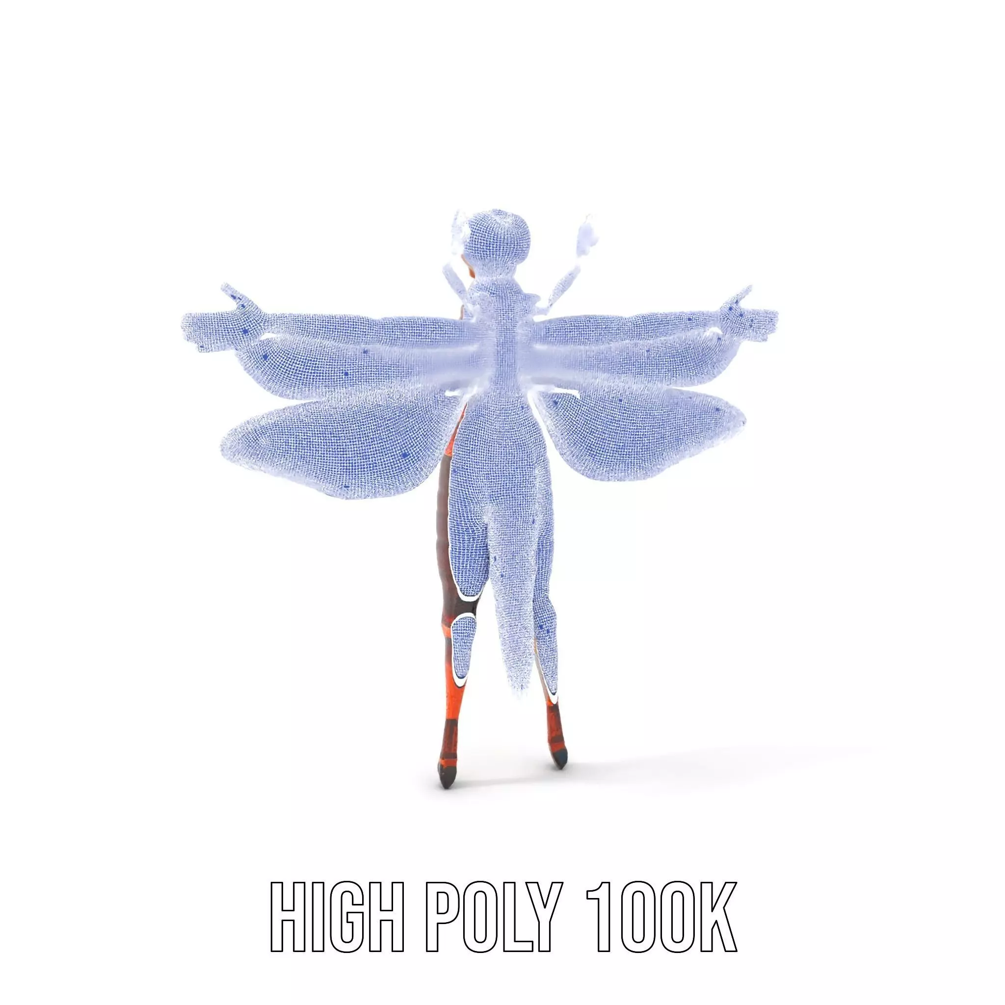 Dragonfly Hybrid Unique model pack Low-poly 3D model_4