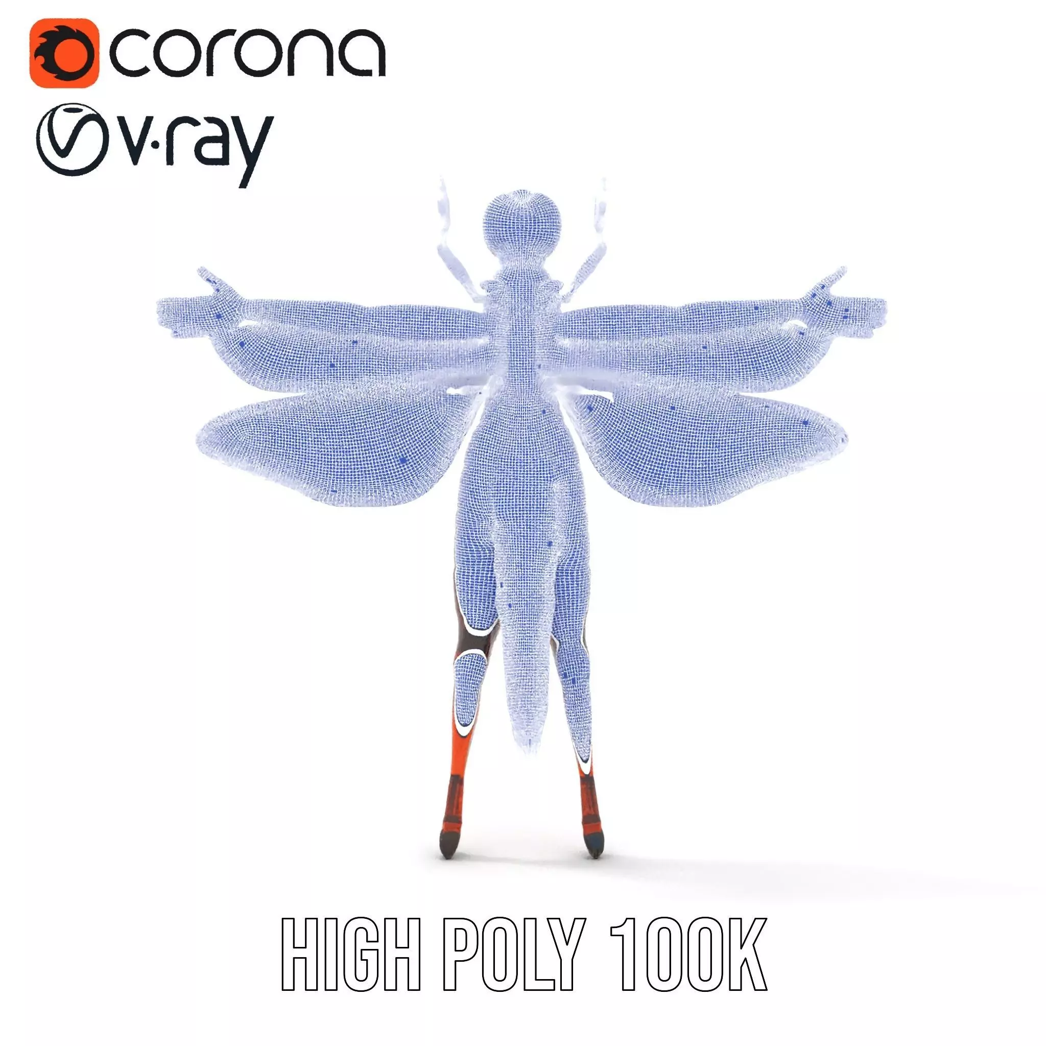 Dragonfly Hybrid Unique model pack Low-poly 3D model_33