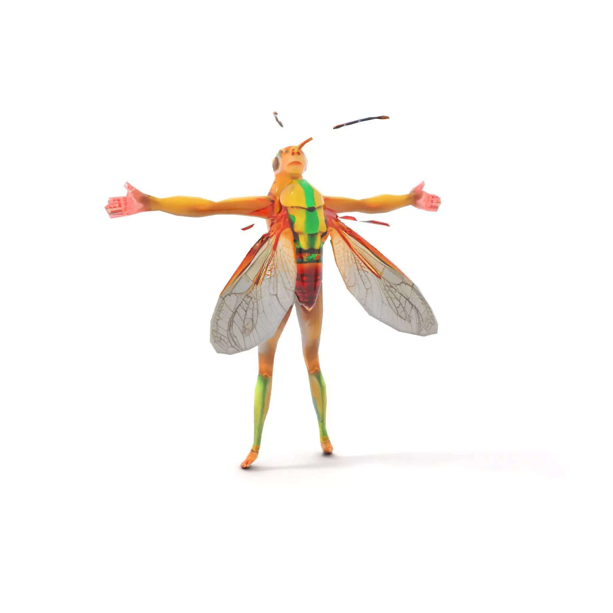 Vivid Insectoid Hybrid model pack Low-poly 3D model_7
