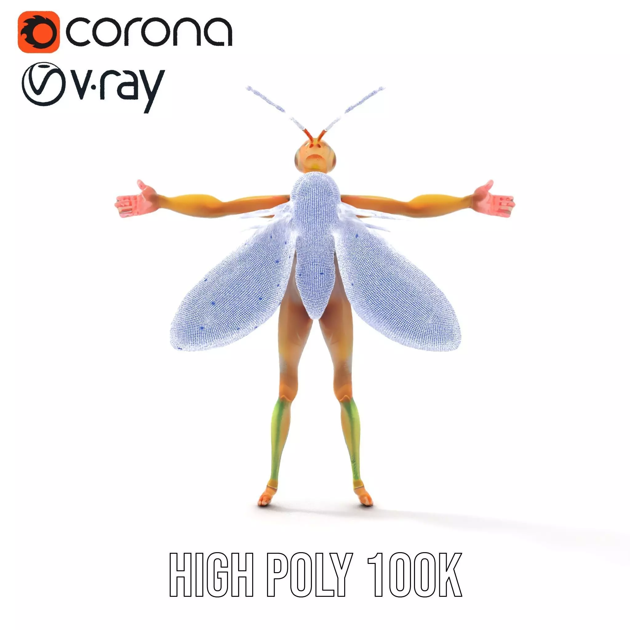 Vivid Insectoid Hybrid model pack Low-poly 3D model_32