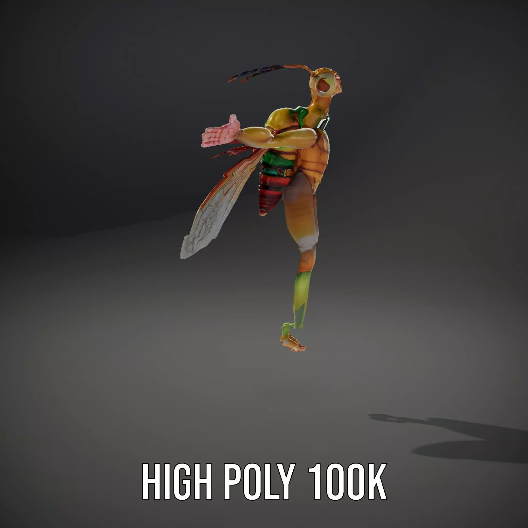 Vivid Insectoid Hybrid model pack Low-poly 3D model_8