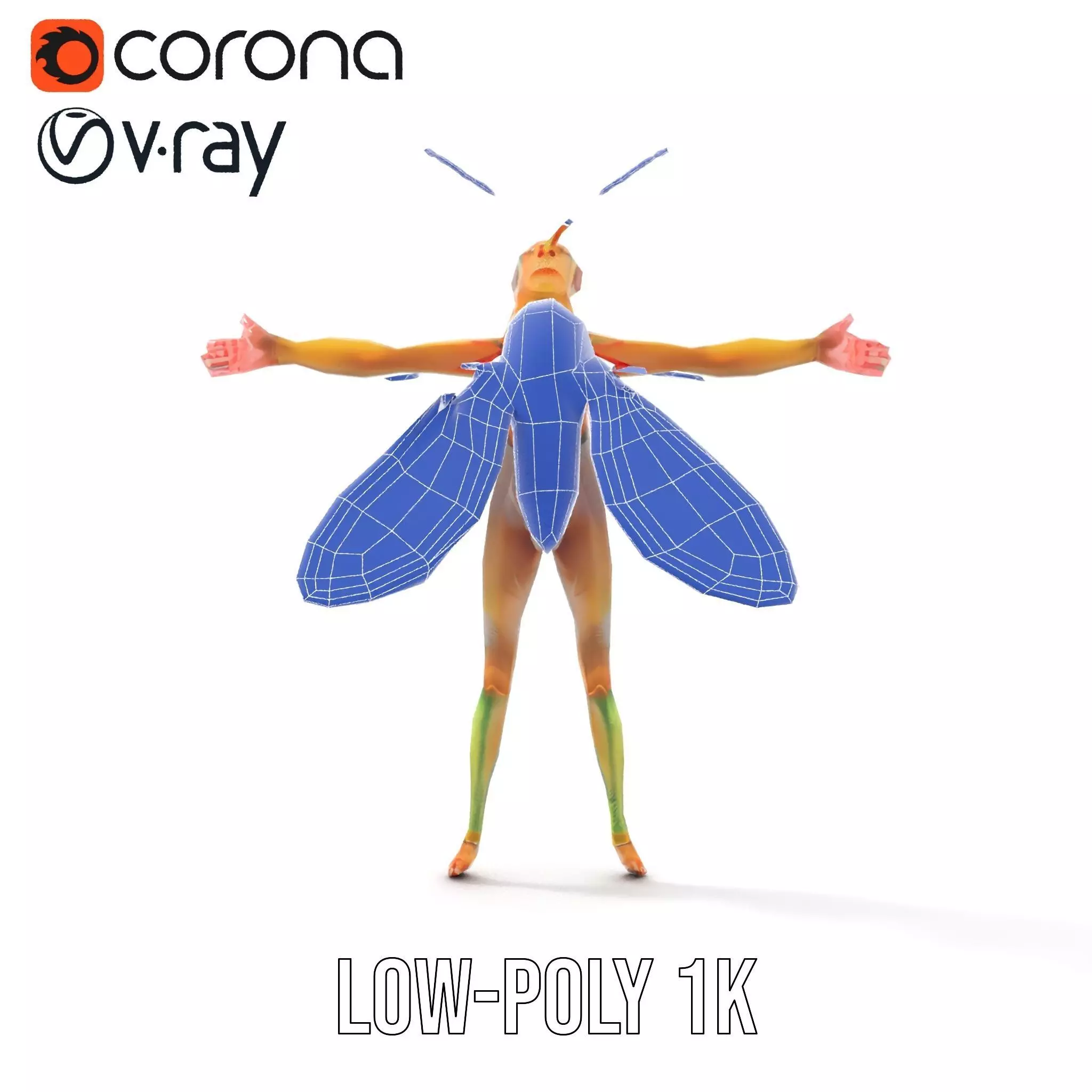 Vivid Insectoid Hybrid model pack Low-poly 3D model_30