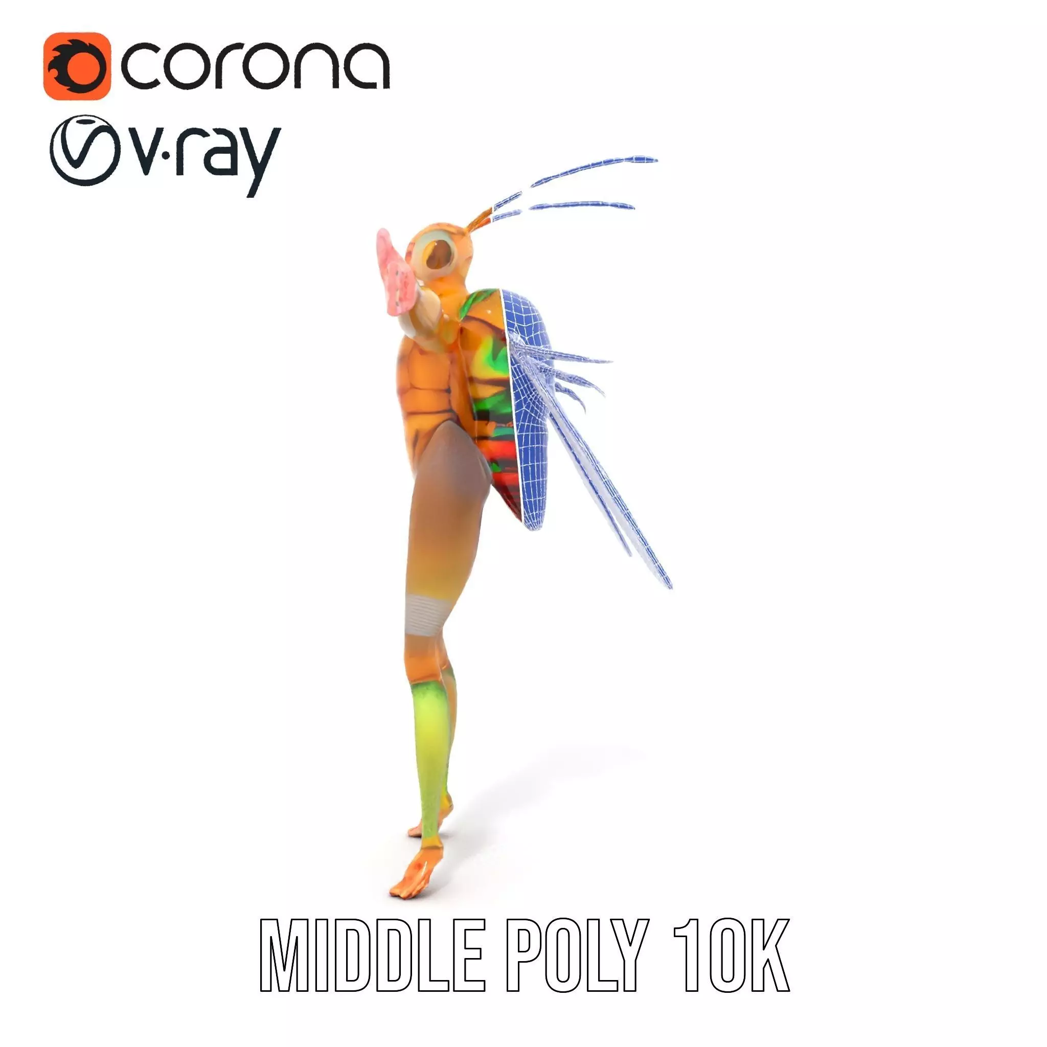 Vivid Insectoid Hybrid model pack Low-poly 3D model_20