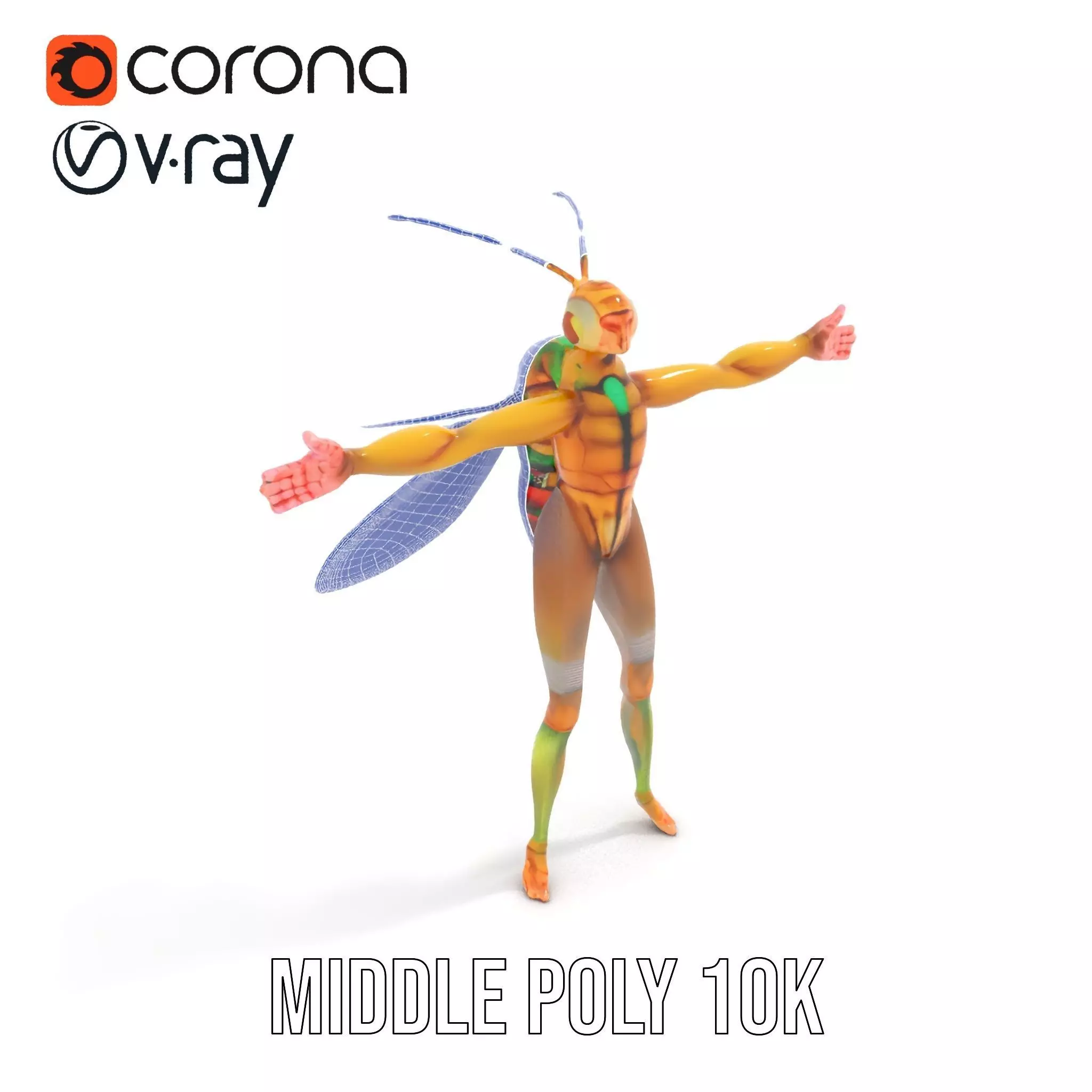 Vivid Insectoid Hybrid model pack Low-poly 3D model_23