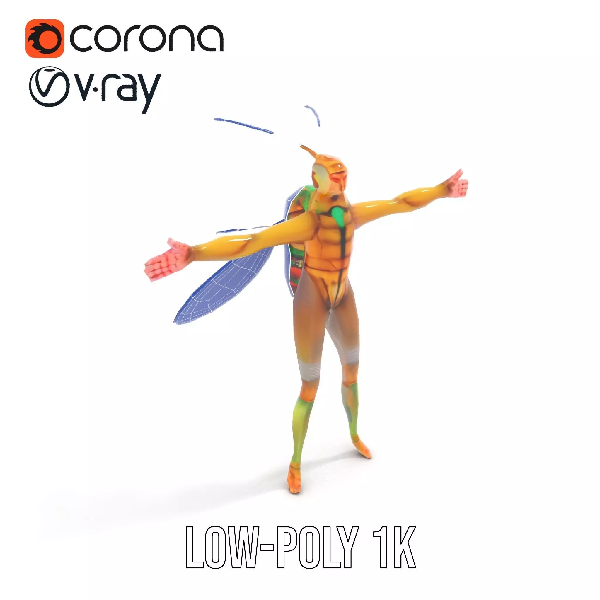 Vivid Insectoid Hybrid model pack Low-poly 3D model_24