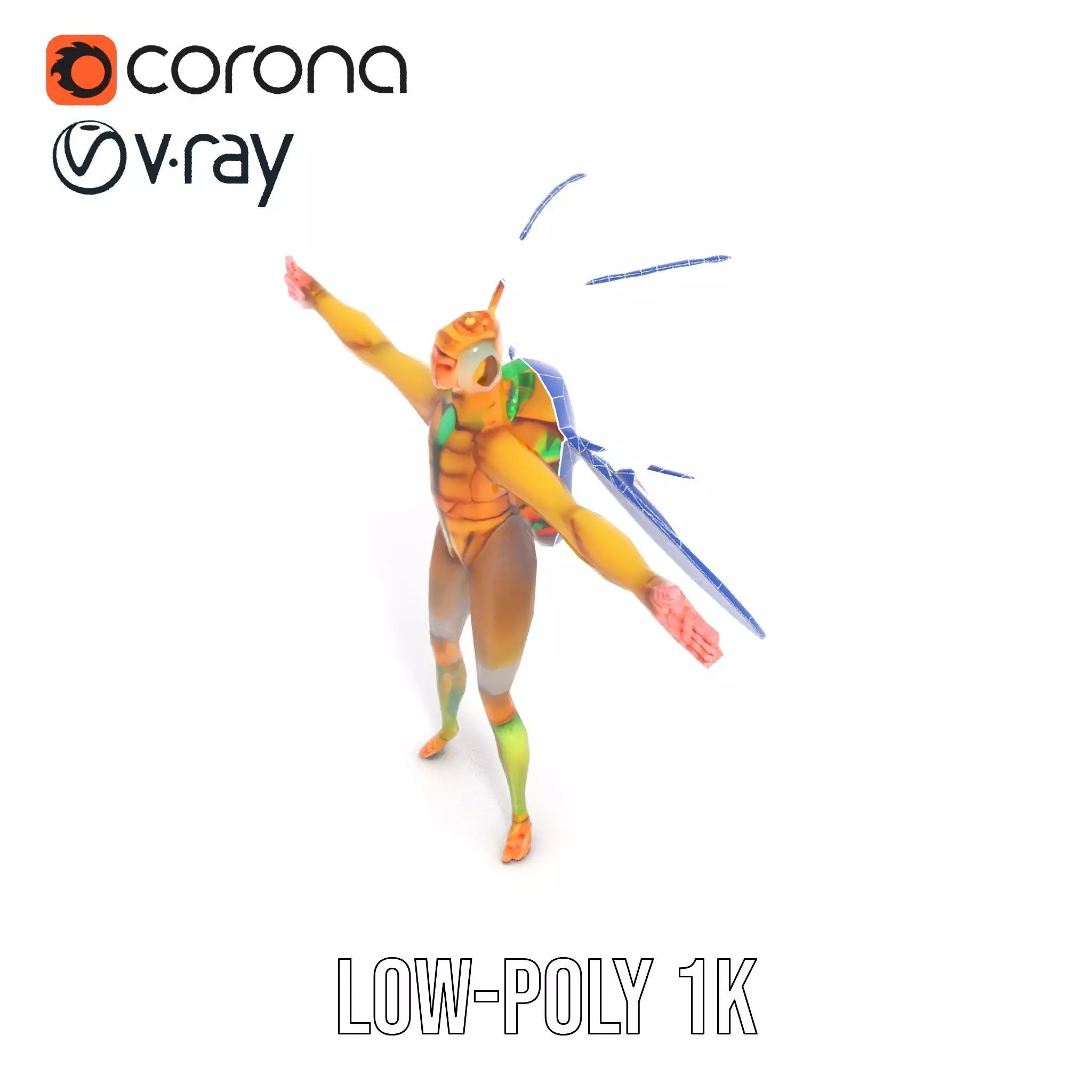 Vivid Insectoid Hybrid model pack Low-poly 3D model_21