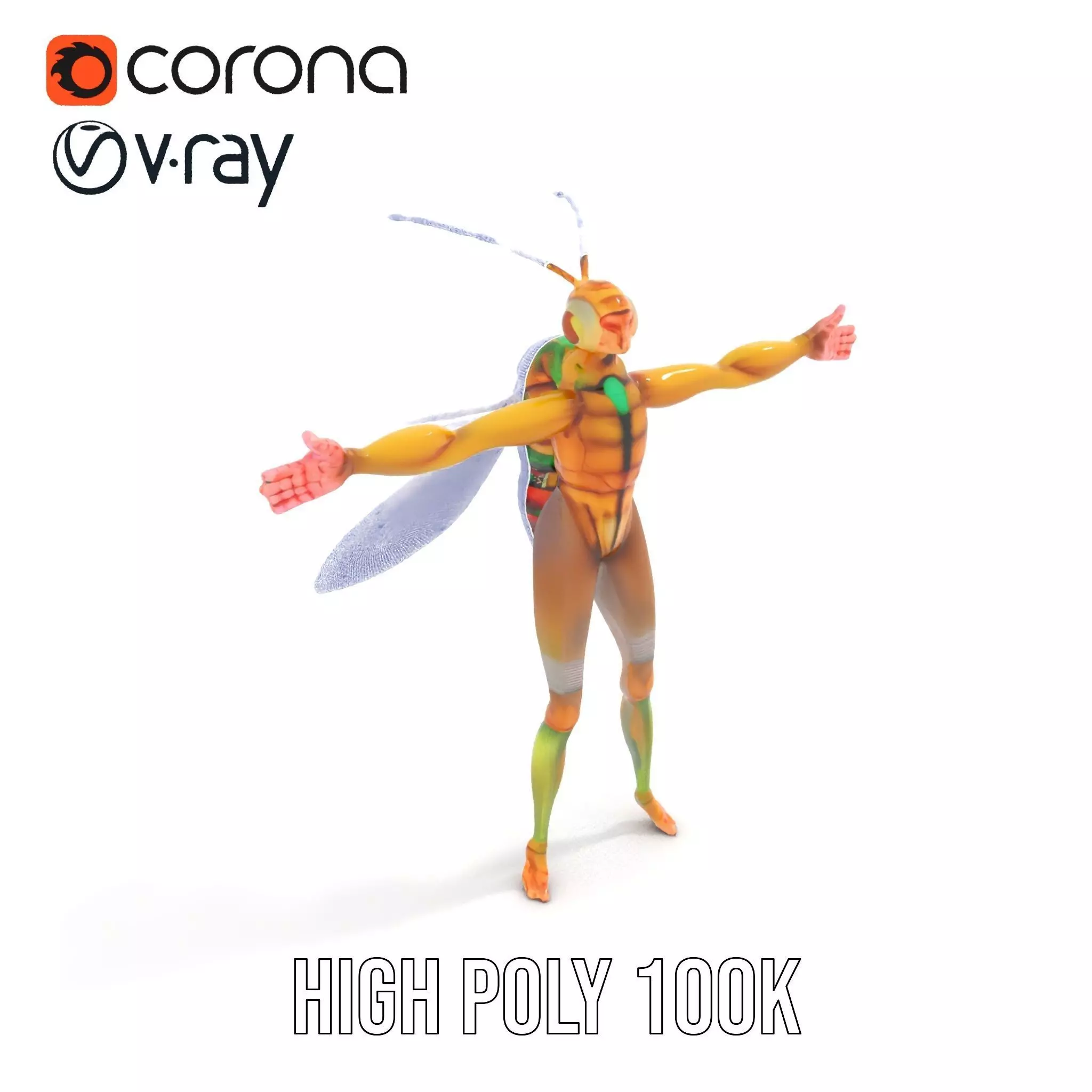 Vivid Insectoid Hybrid model pack Low-poly 3D model_28