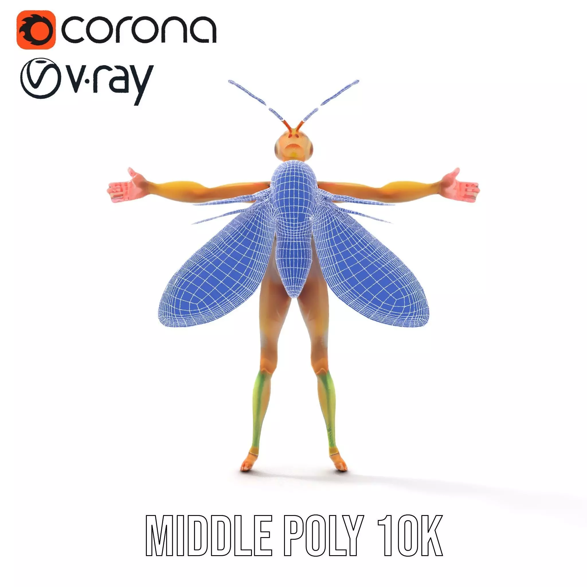 Vivid Insectoid Hybrid model pack Low-poly 3D model_29