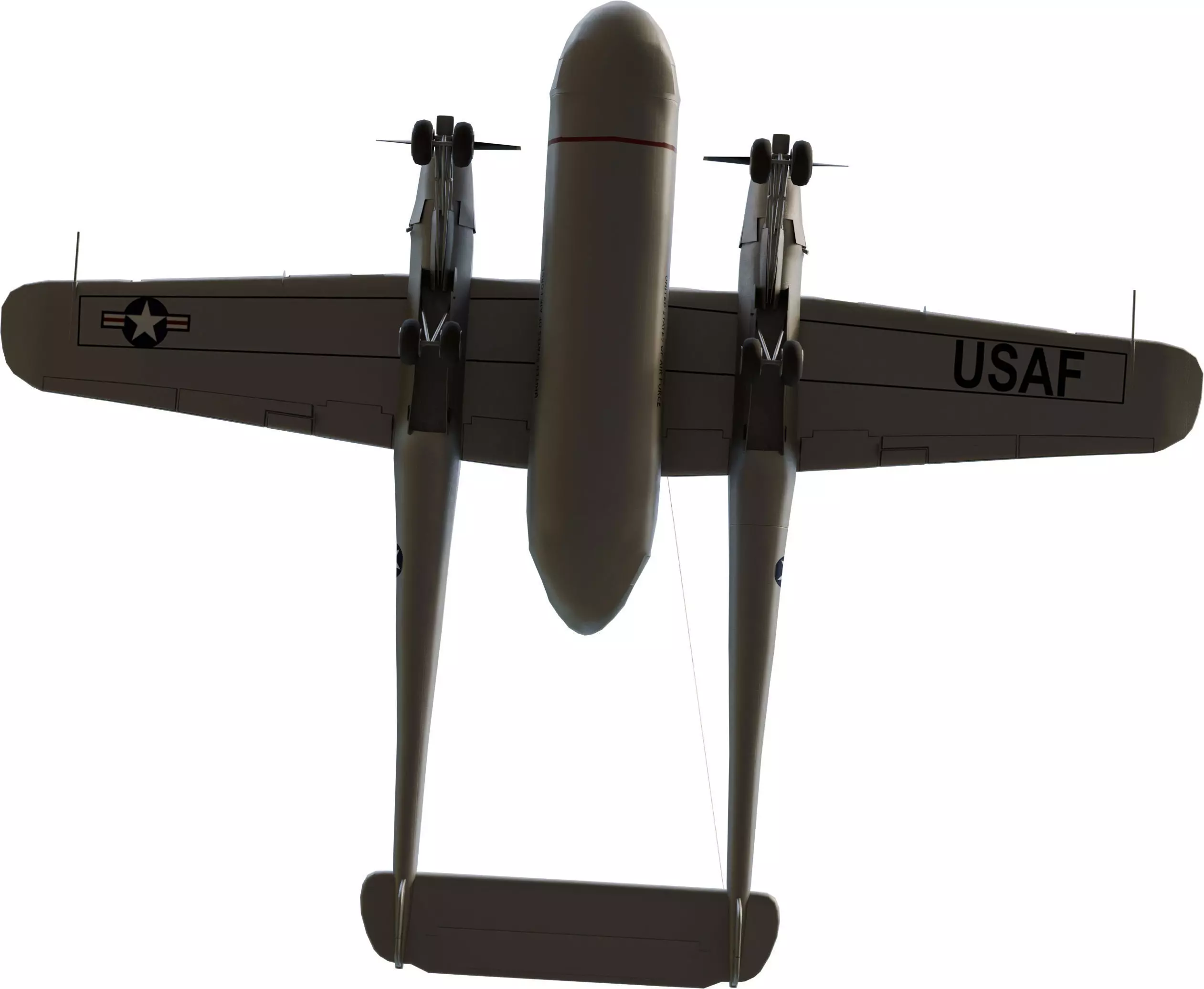 FAIRCHILD XC-120 PACKPLANE - The Unwanted BLOB Low-poly 3D model_8