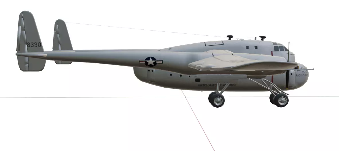 FAIRCHILD XC-120 PACKPLANE - The Unwanted BLOB Low-poly 3D model_25