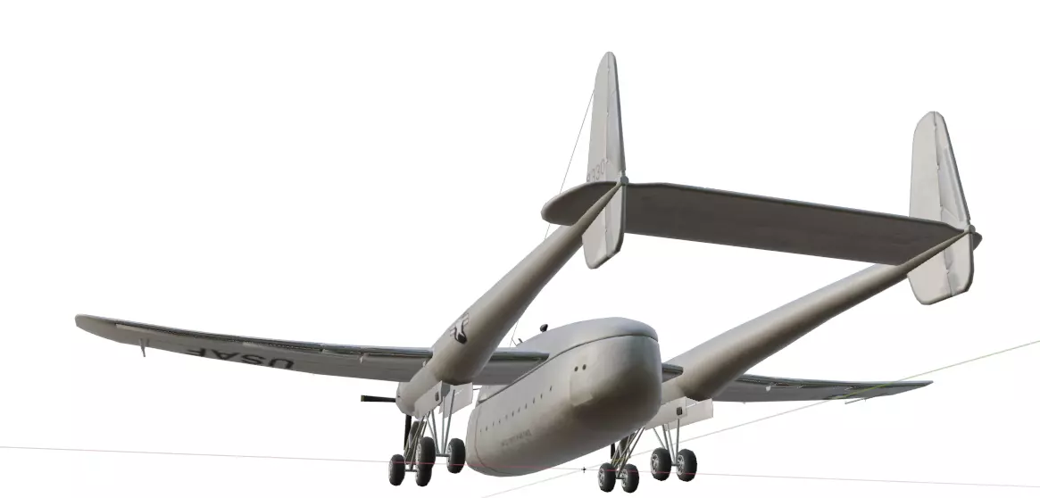 FAIRCHILD XC-120 PACKPLANE - The Unwanted BLOB Low-poly 3D model_14