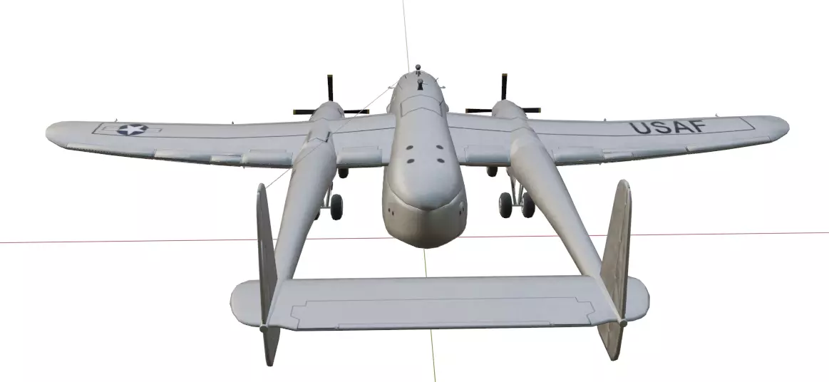 FAIRCHILD XC-120 PACKPLANE - The Unwanted BLOB Low-poly 3D model_19