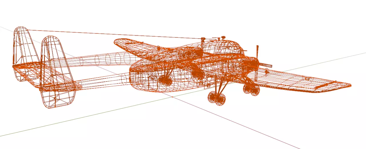 FAIRCHILD XC-120 PACKPLANE - The Unwanted BLOB Low-poly 3D model_30