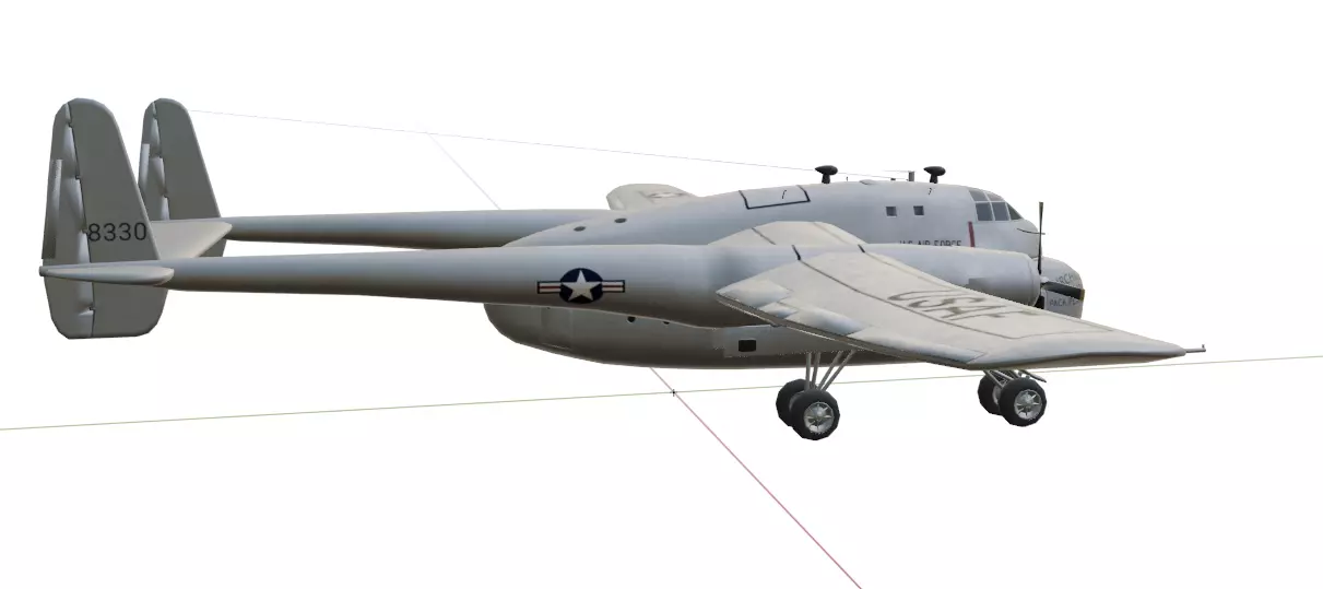 FAIRCHILD XC-120 PACKPLANE - The Unwanted BLOB Low-poly 3D model_18