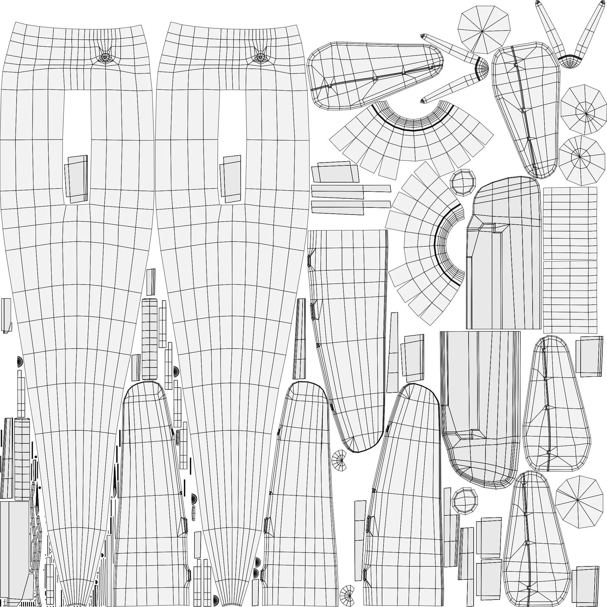 FAIRCHILD XC-120 PACKPLANE - The Unwanted BLOB Low-poly 3D model_53