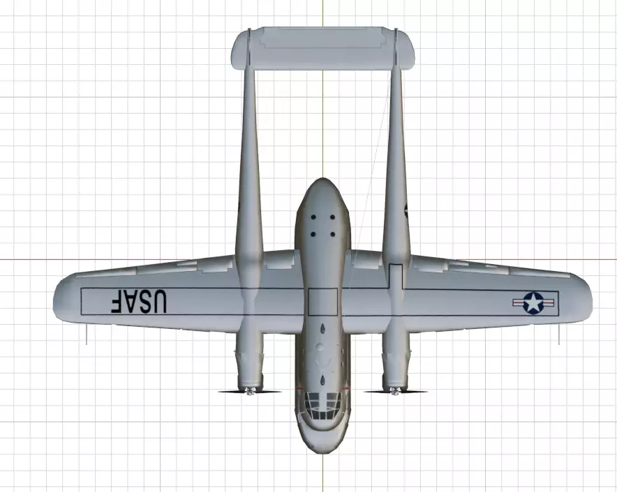 FAIRCHILD XC-120 PACKPLANE - The Unwanted BLOB Low-poly 3D model_7