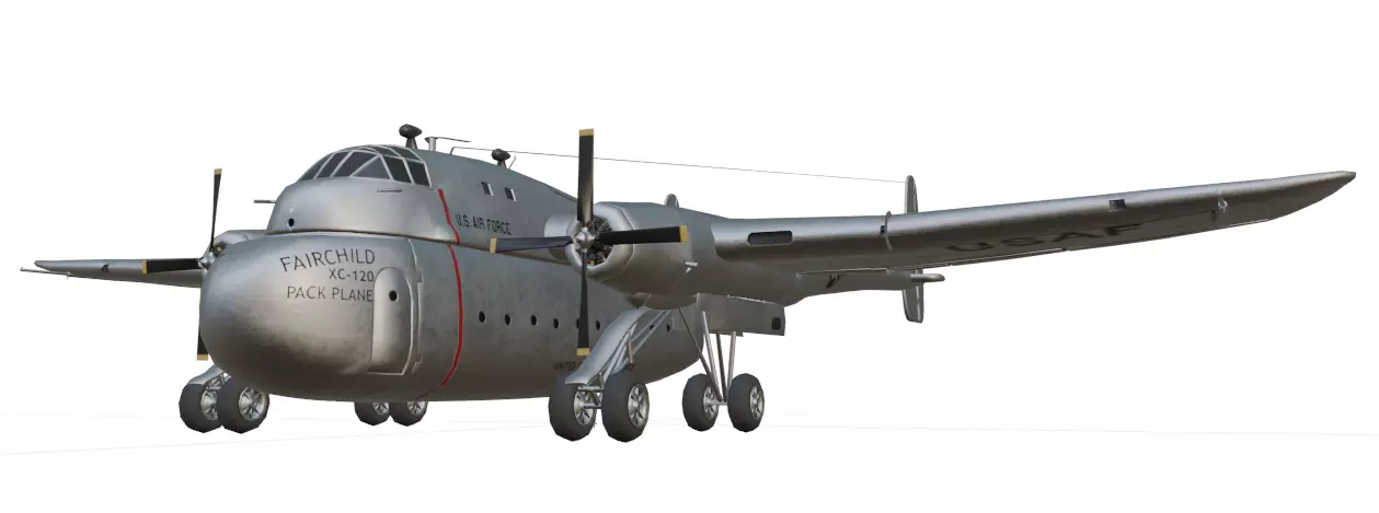 FAIRCHILD XC-120 PACKPLANE - The Unwanted BLOB Low-poly 3D model_16