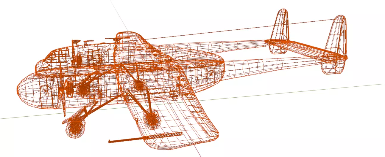 FAIRCHILD XC-120 PACKPLANE - The Unwanted BLOB Low-poly 3D model_28