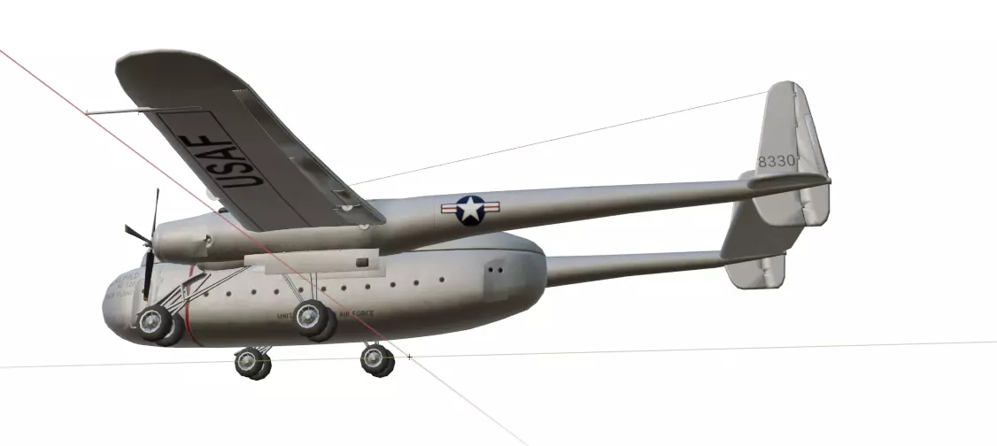 FAIRCHILD XC-120 PACKPLANE - The Unwanted BLOB Low-poly 3D model_15