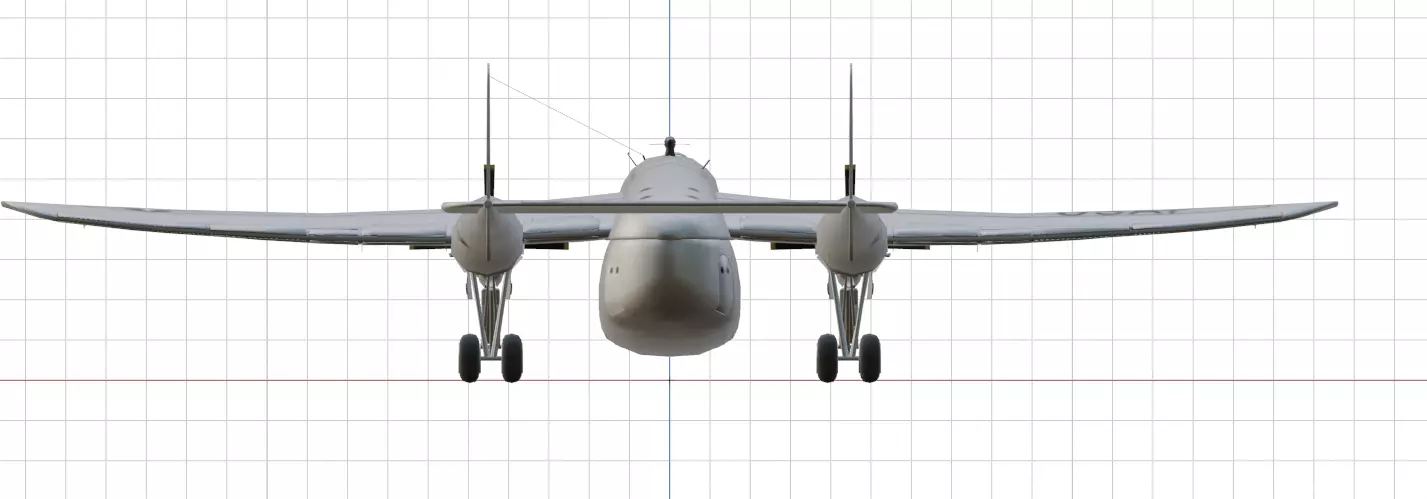 FAIRCHILD XC-120 PACKPLANE - The Unwanted BLOB Low-poly 3D model_3