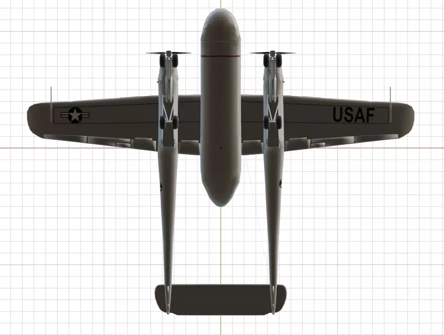 FAIRCHILD XC-120 PACKPLANE - The Unwanted BLOB Low-poly 3D model_20