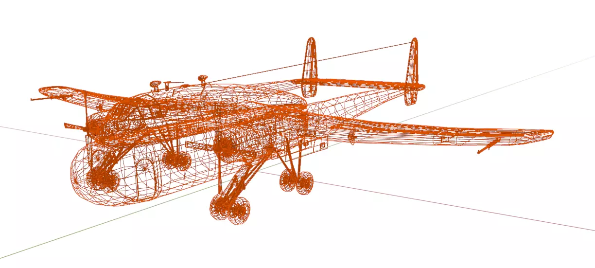 FAIRCHILD XC-120 PACKPLANE - The Unwanted BLOB Low-poly 3D model_27