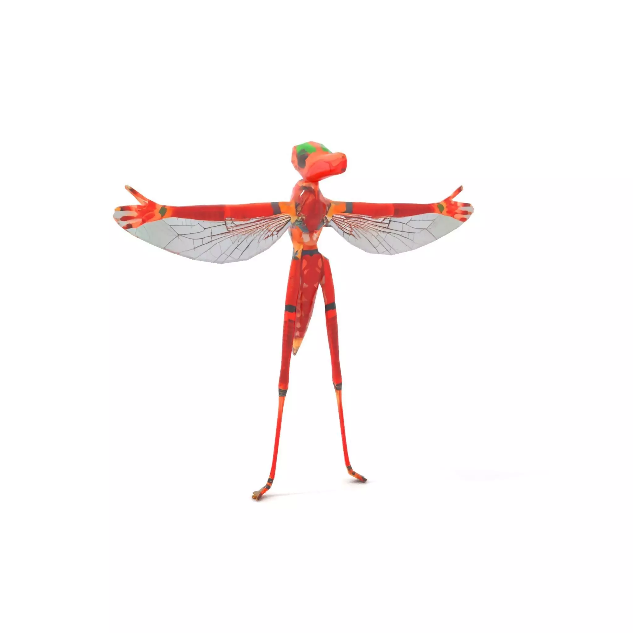 Crimson Insect Drone model pack Low-poly 3D model_17