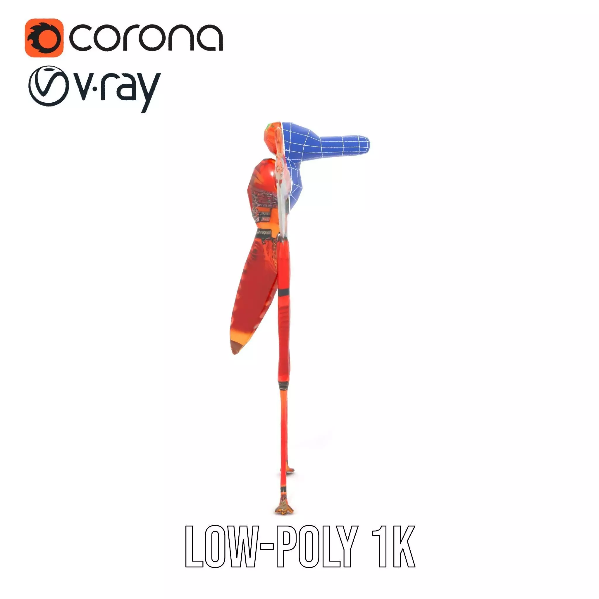 Crimson Insect Drone model pack Low-poly 3D model_28