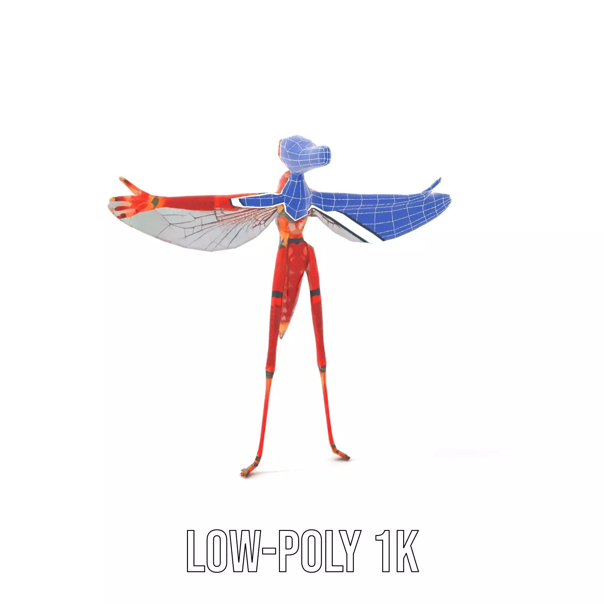 Crimson Insect Drone model pack Low-poly 3D model_14