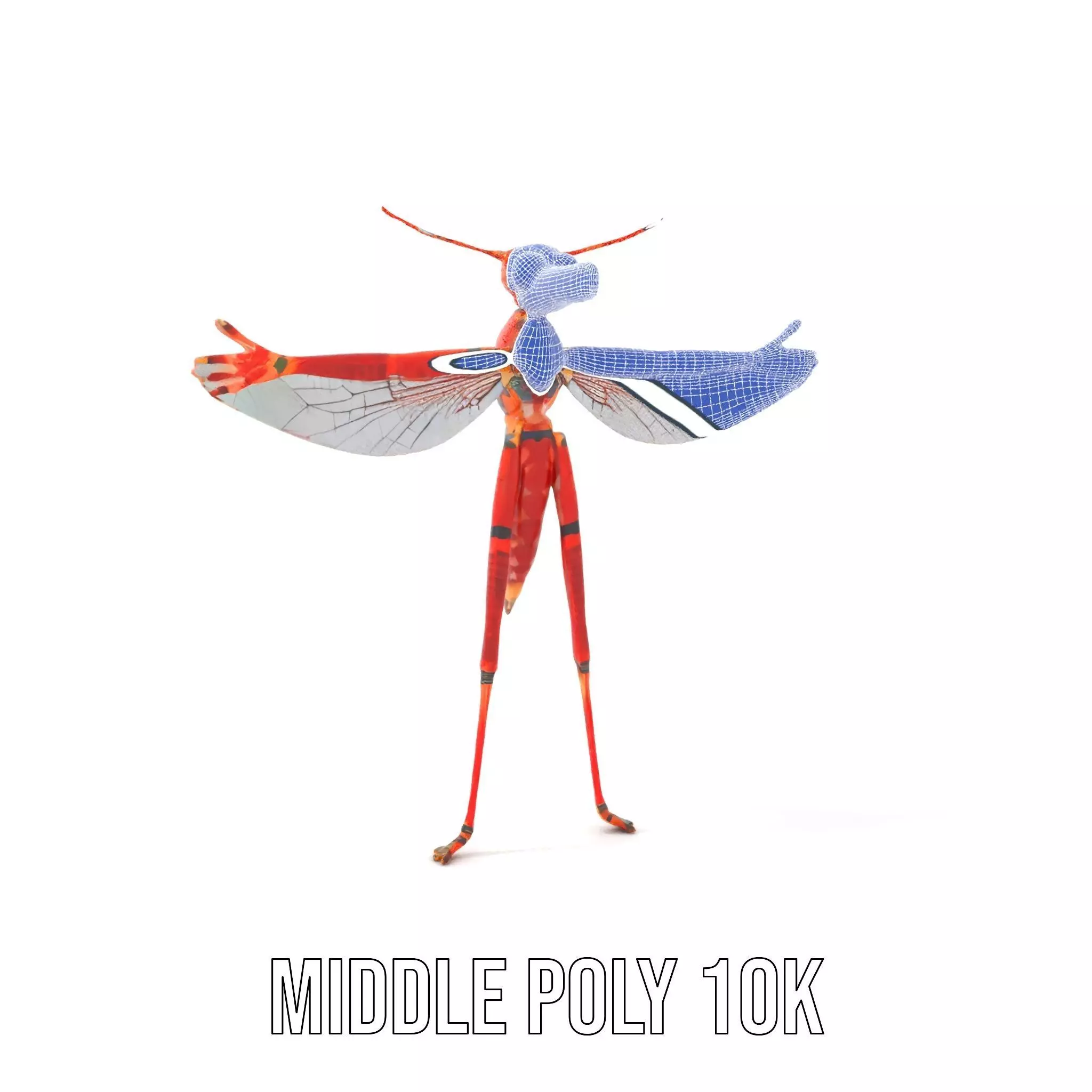 Crimson Insect Drone model pack Low-poly 3D model_19