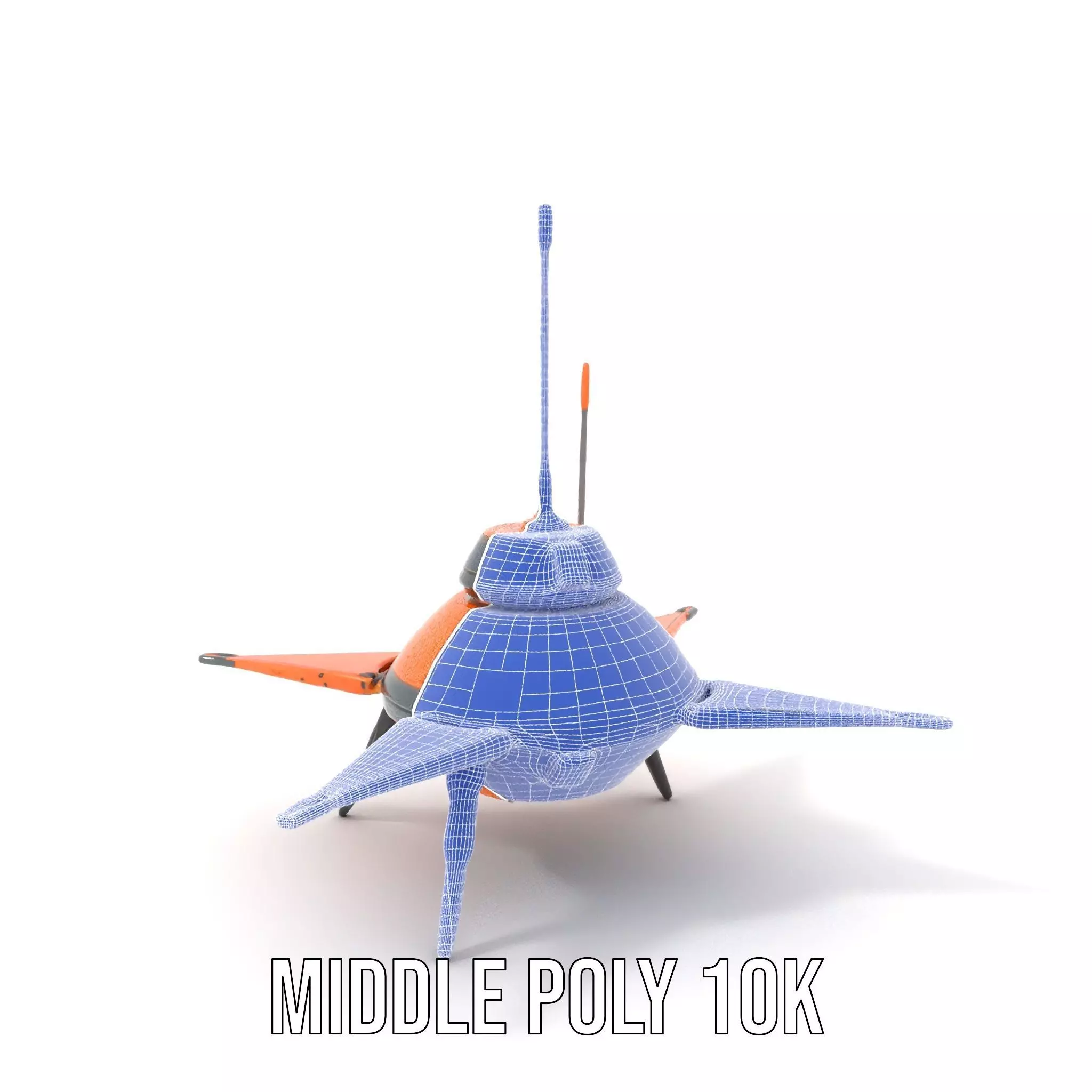 Orange Surveyor Drone model pack Low-poly 3D model_19