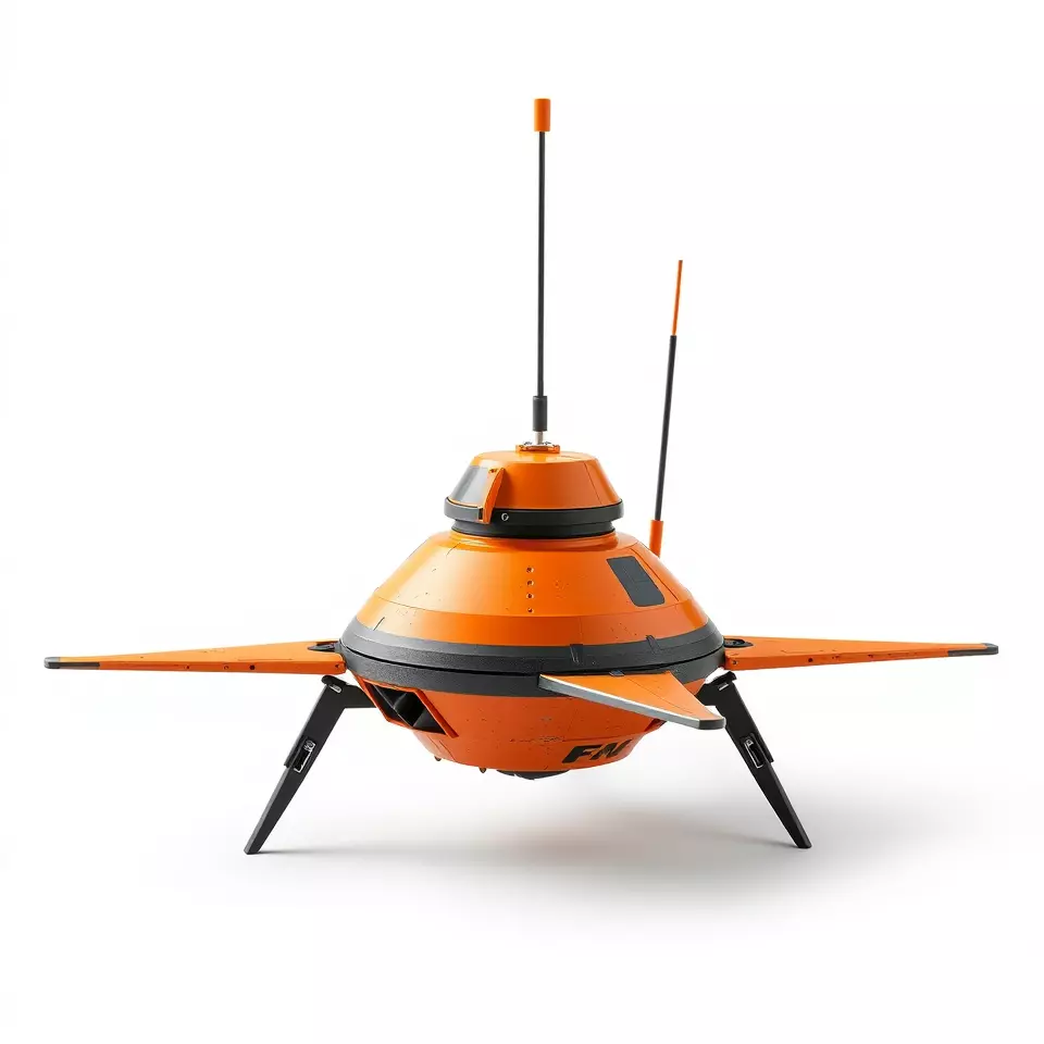 Orange Surveyor Drone model pack Low-poly 3D model_2