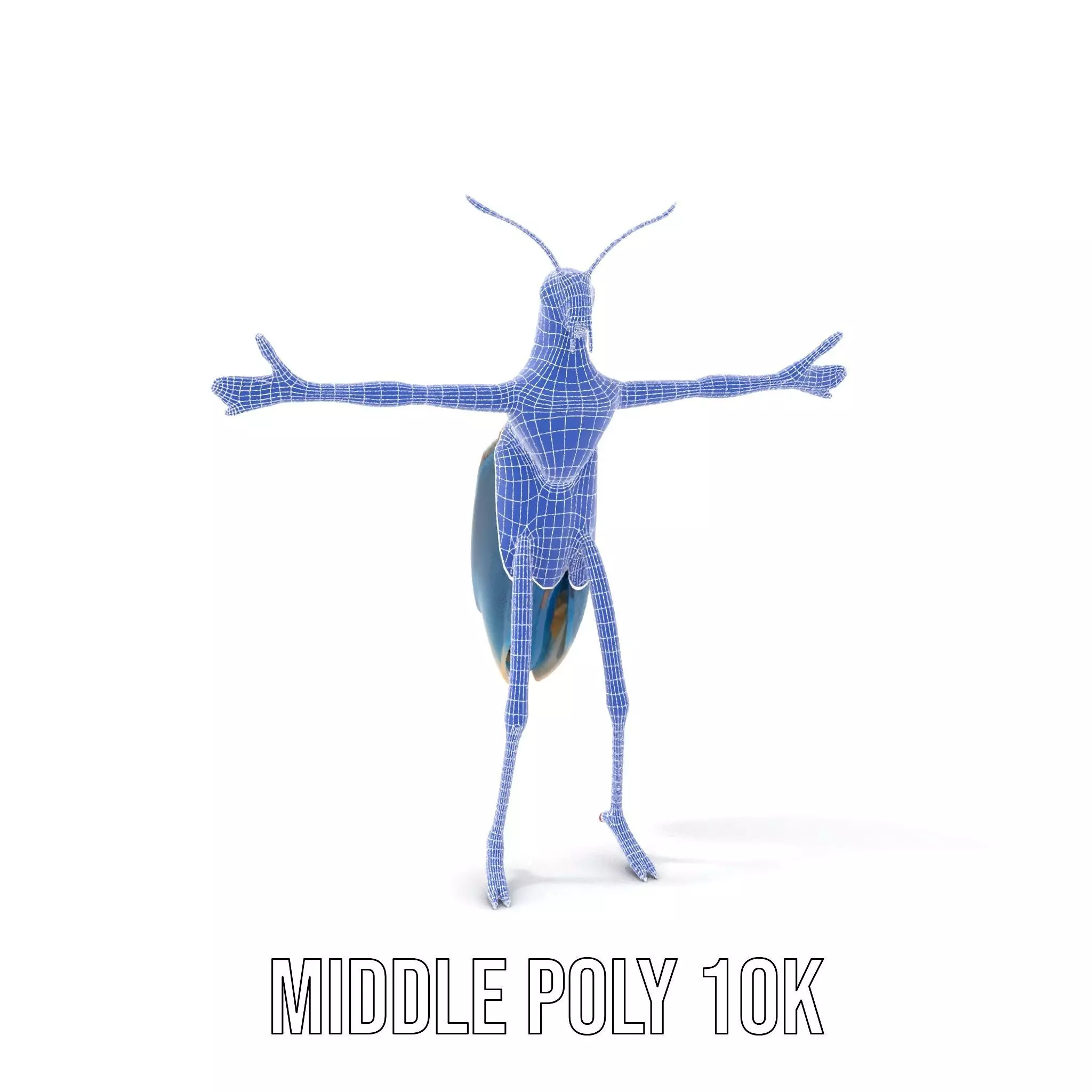 Cobalt Bug Humanoid model pack Low-poly 3D model_11