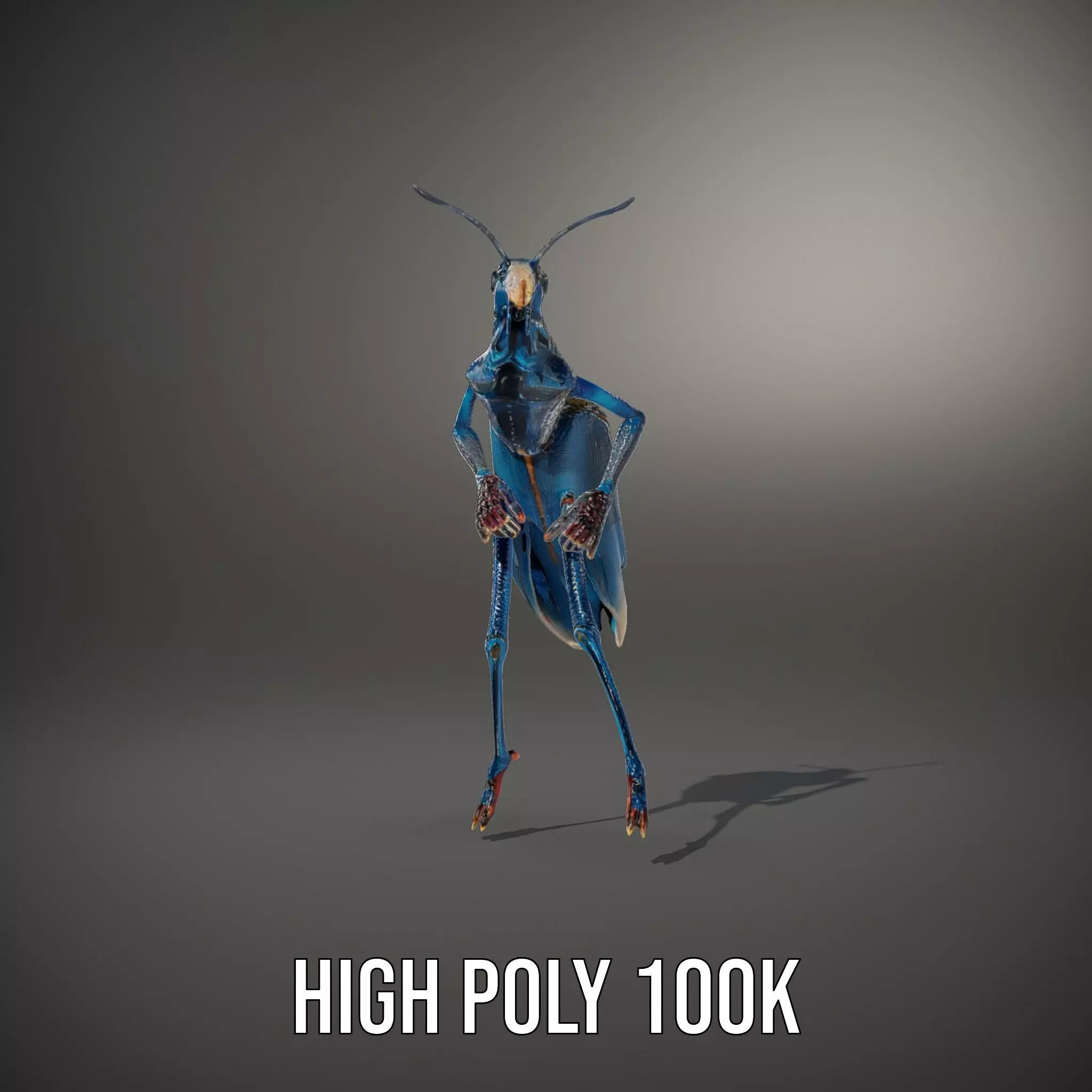 Cobalt Bug Humanoid model pack Low-poly 3D model_8