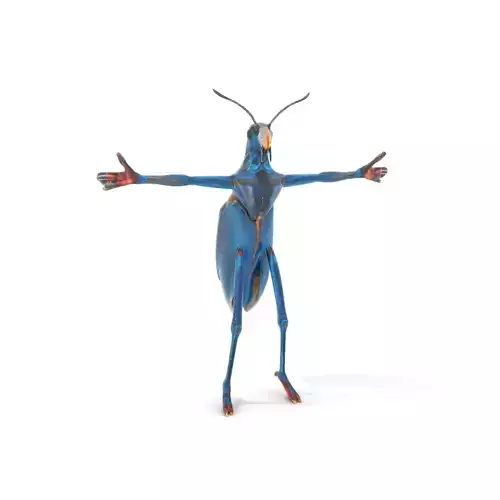 Cobalt Bug Humanoid model pack Low-poly 3D model
