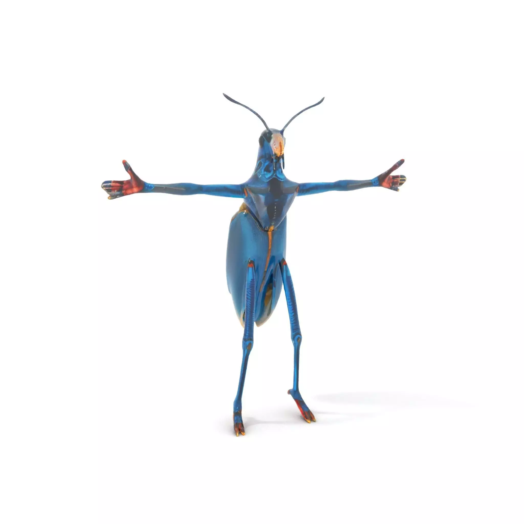 Cobalt Bug Humanoid model pack Low-poly 3D model_13
