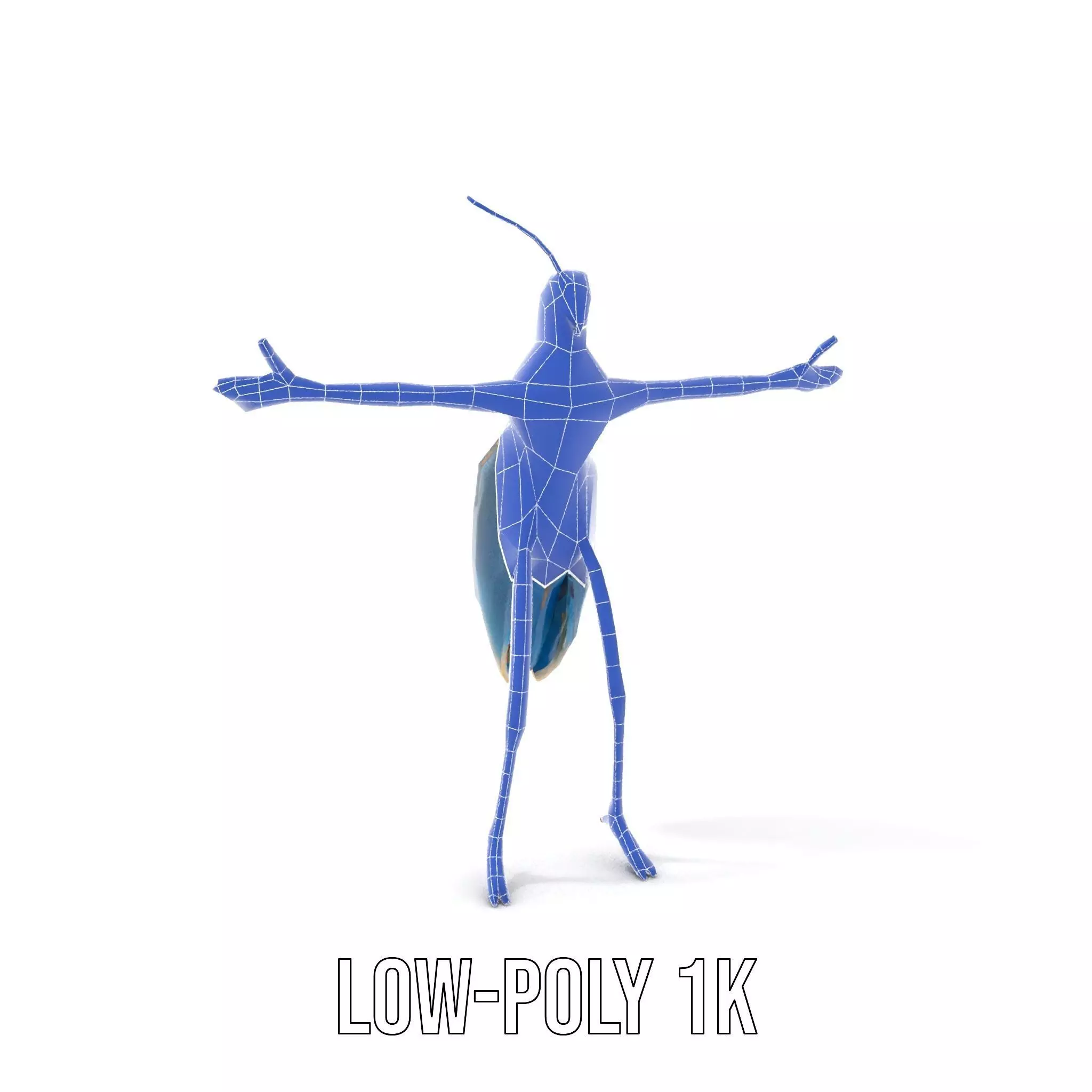 Cobalt Bug Humanoid model pack Low-poly 3D model_28