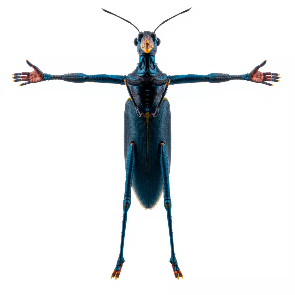 Cobalt Bug Humanoid model pack Low-poly 3D model_2