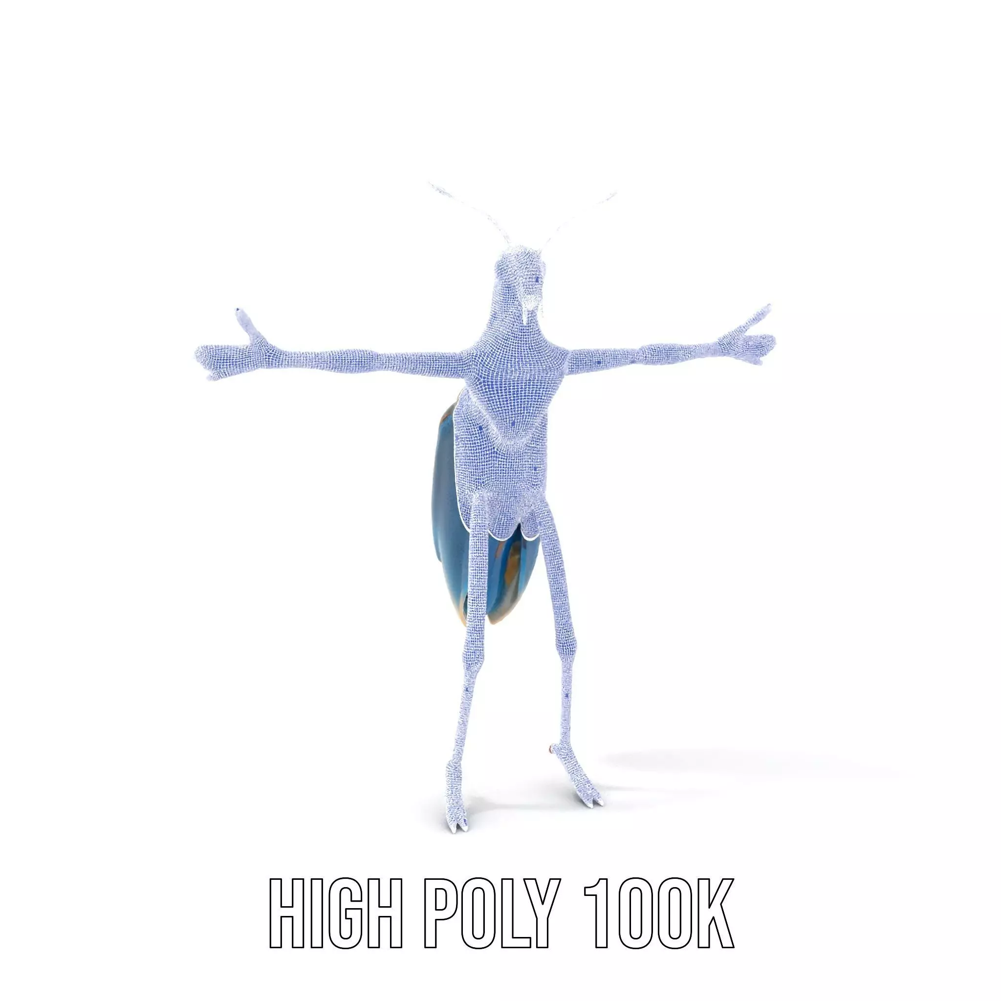 Cobalt Bug Humanoid model pack Low-poly 3D model_4