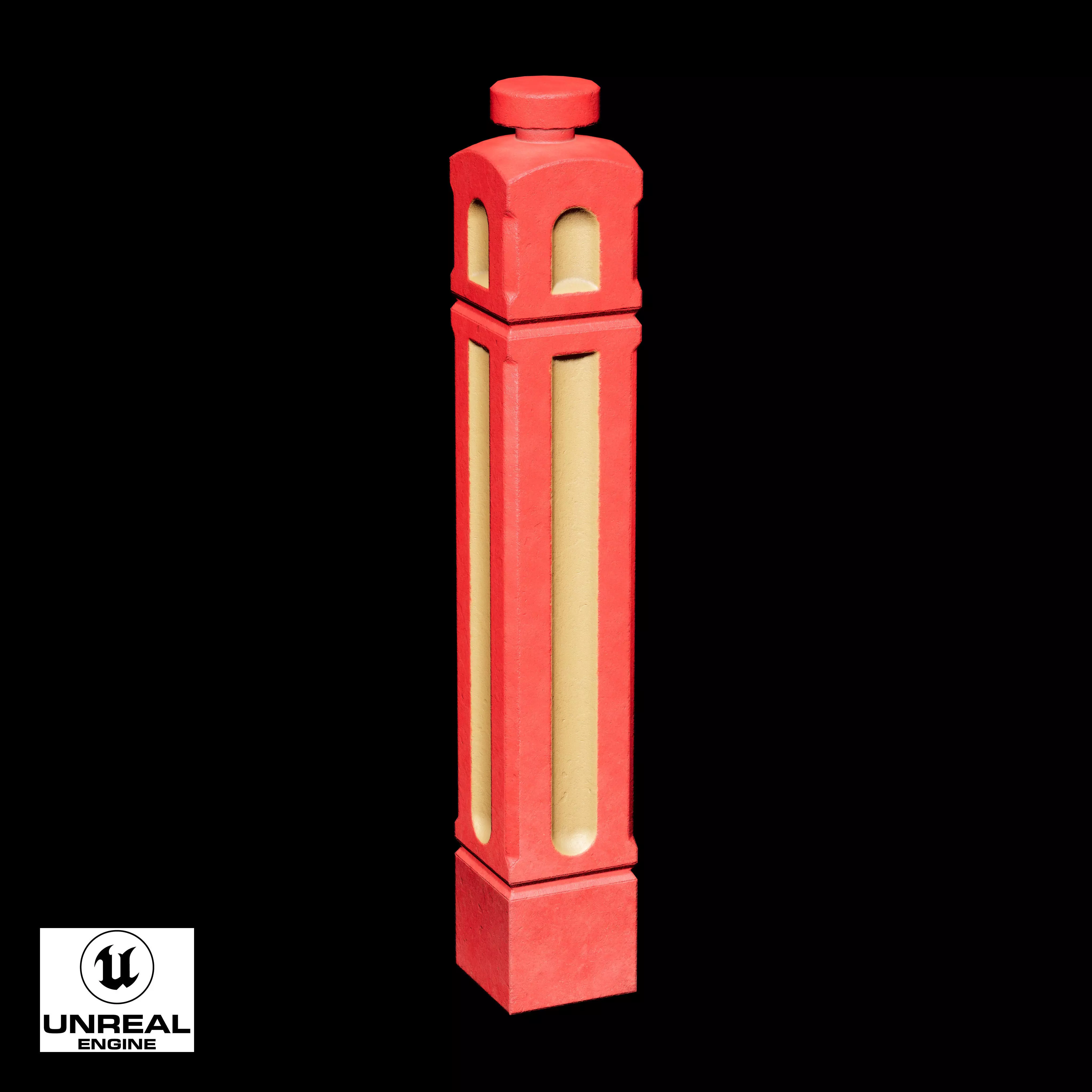 Bollards Cast Iron A Low-poly 3D model_11