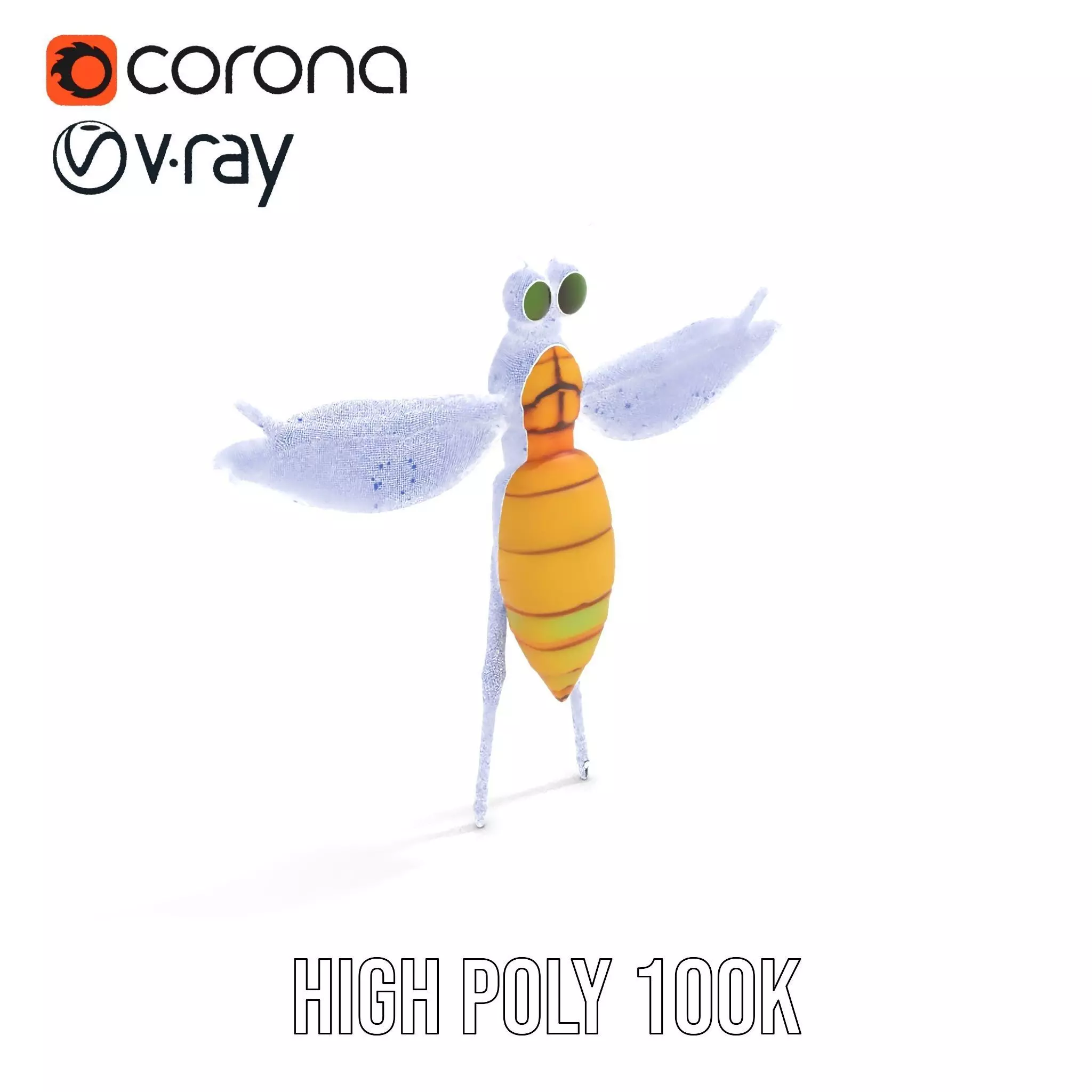 Golden Wasp model pack Low-poly 3D model_34