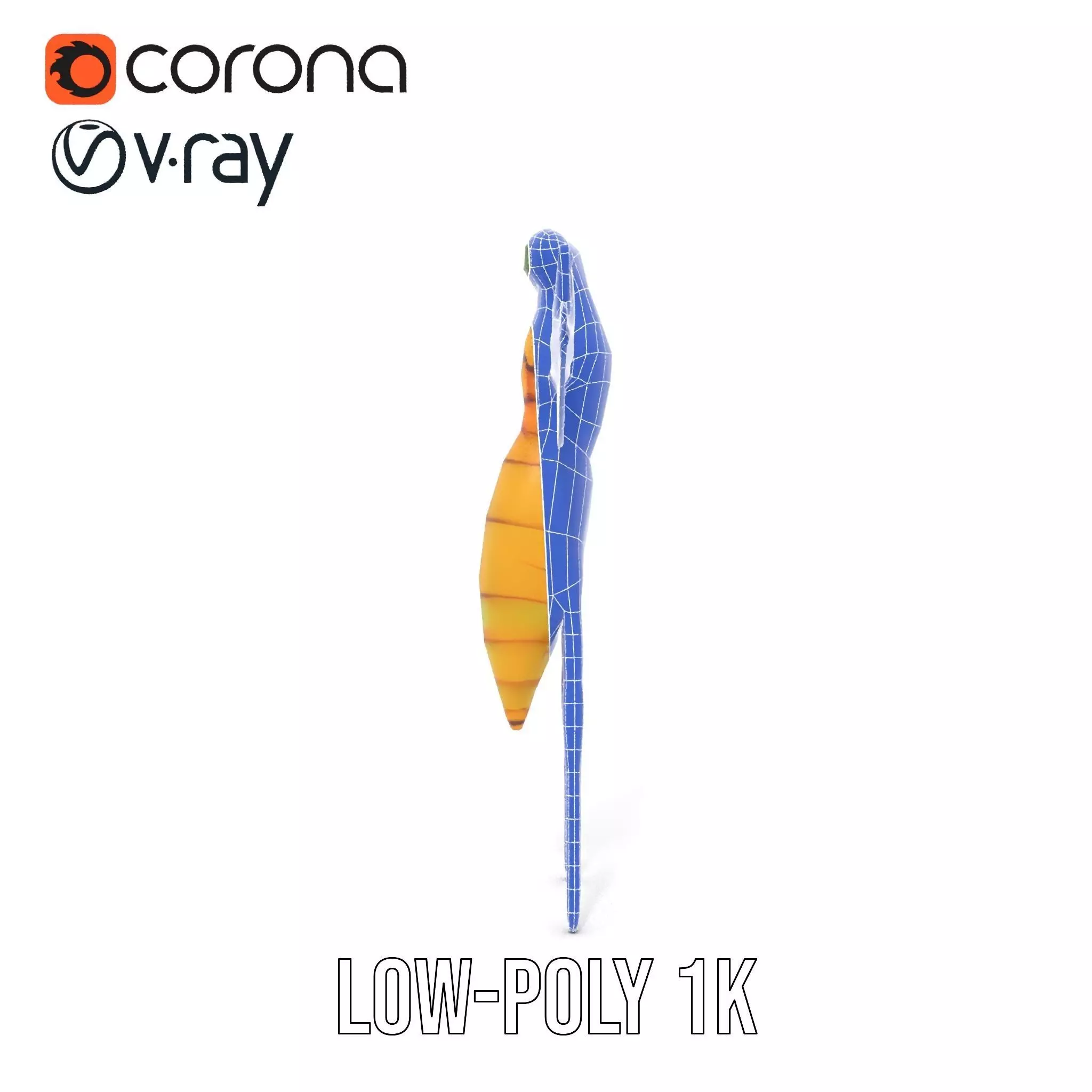 Golden Wasp model pack Low-poly 3D model_19